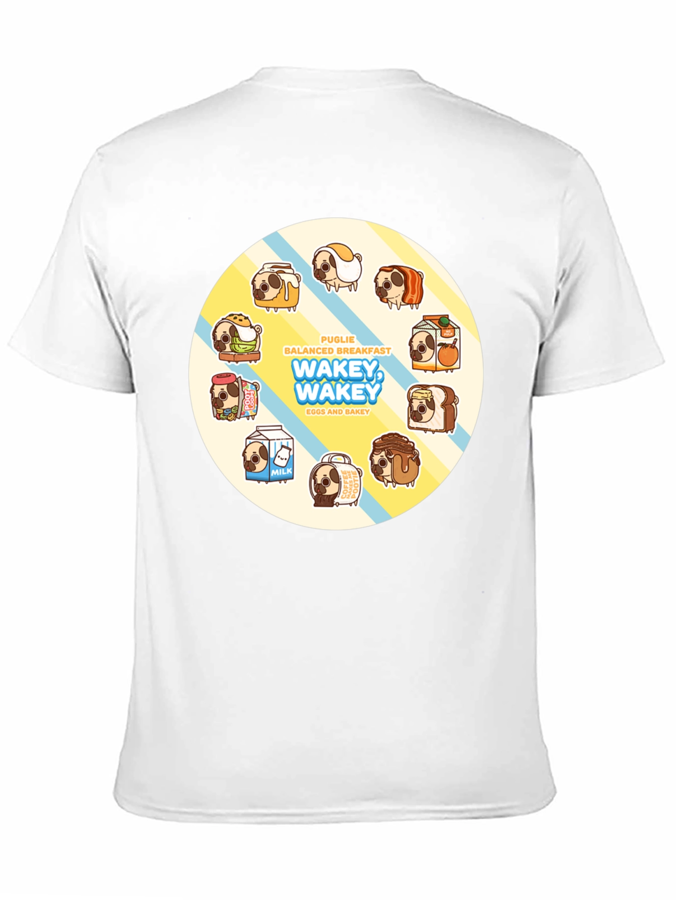 Wakey Wakey Puglie Breakfast T-Shirt