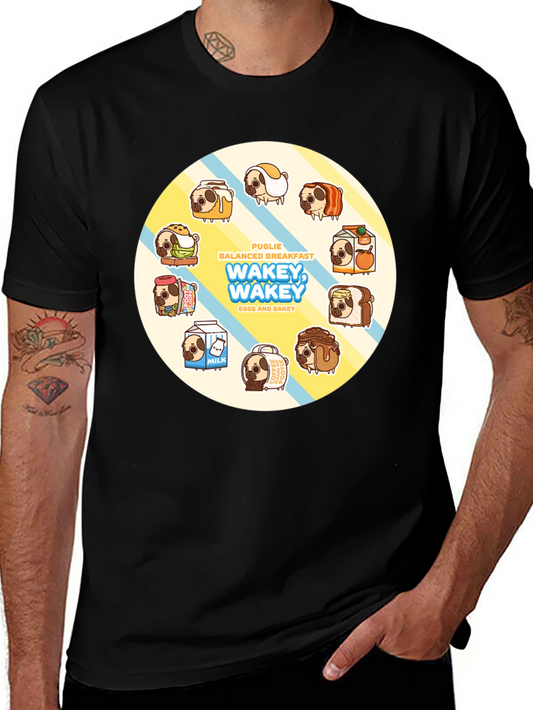 Wakey Wakey Puglie Breakfast T-Shirt