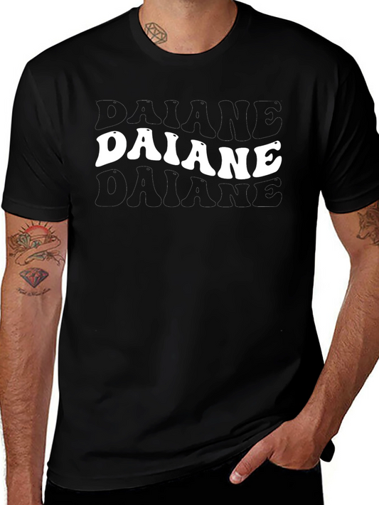 Daiane Trendy Retro Black T-Shirt