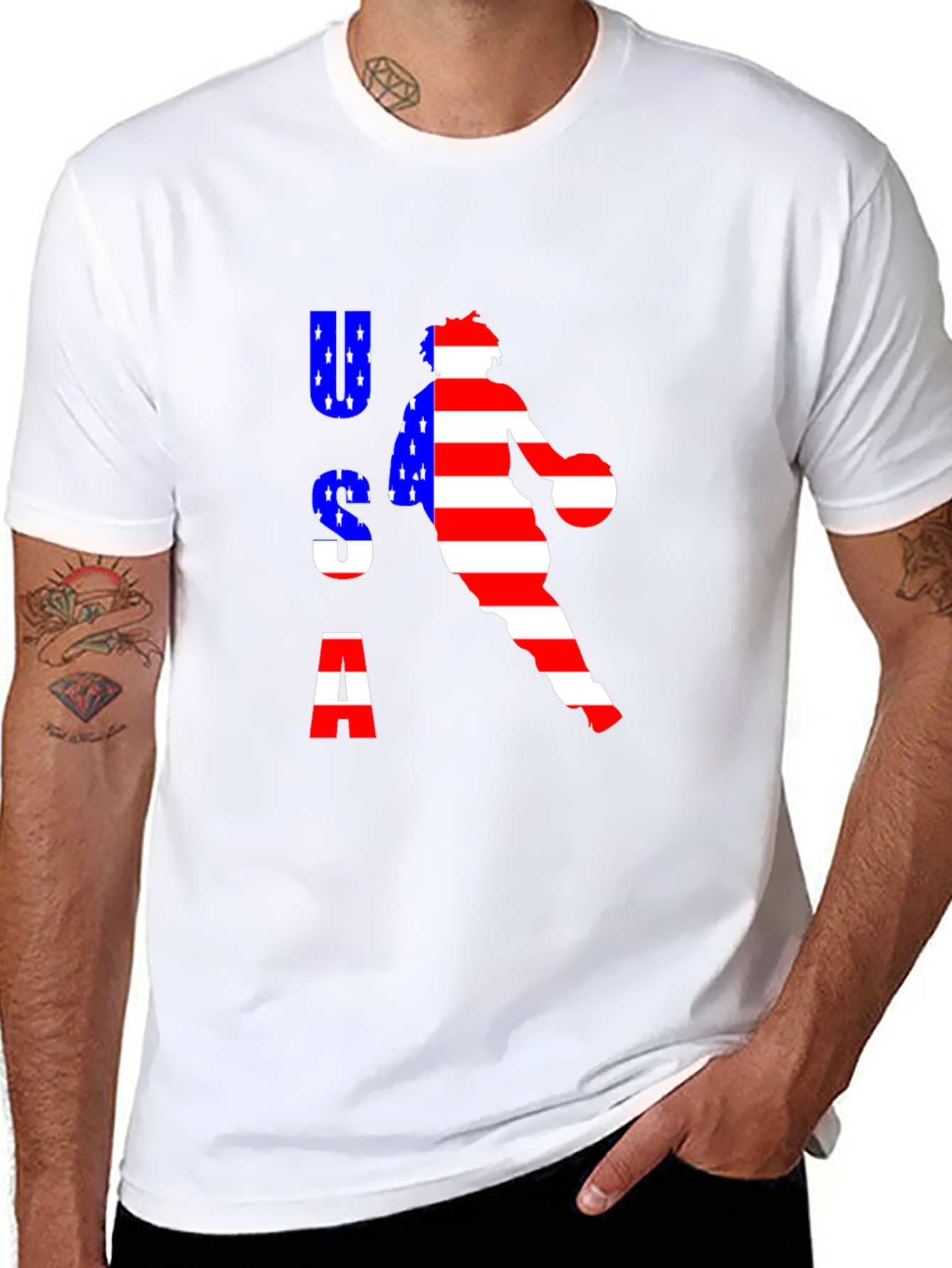 USA Basketball Graphic Tee - Patriotic Style