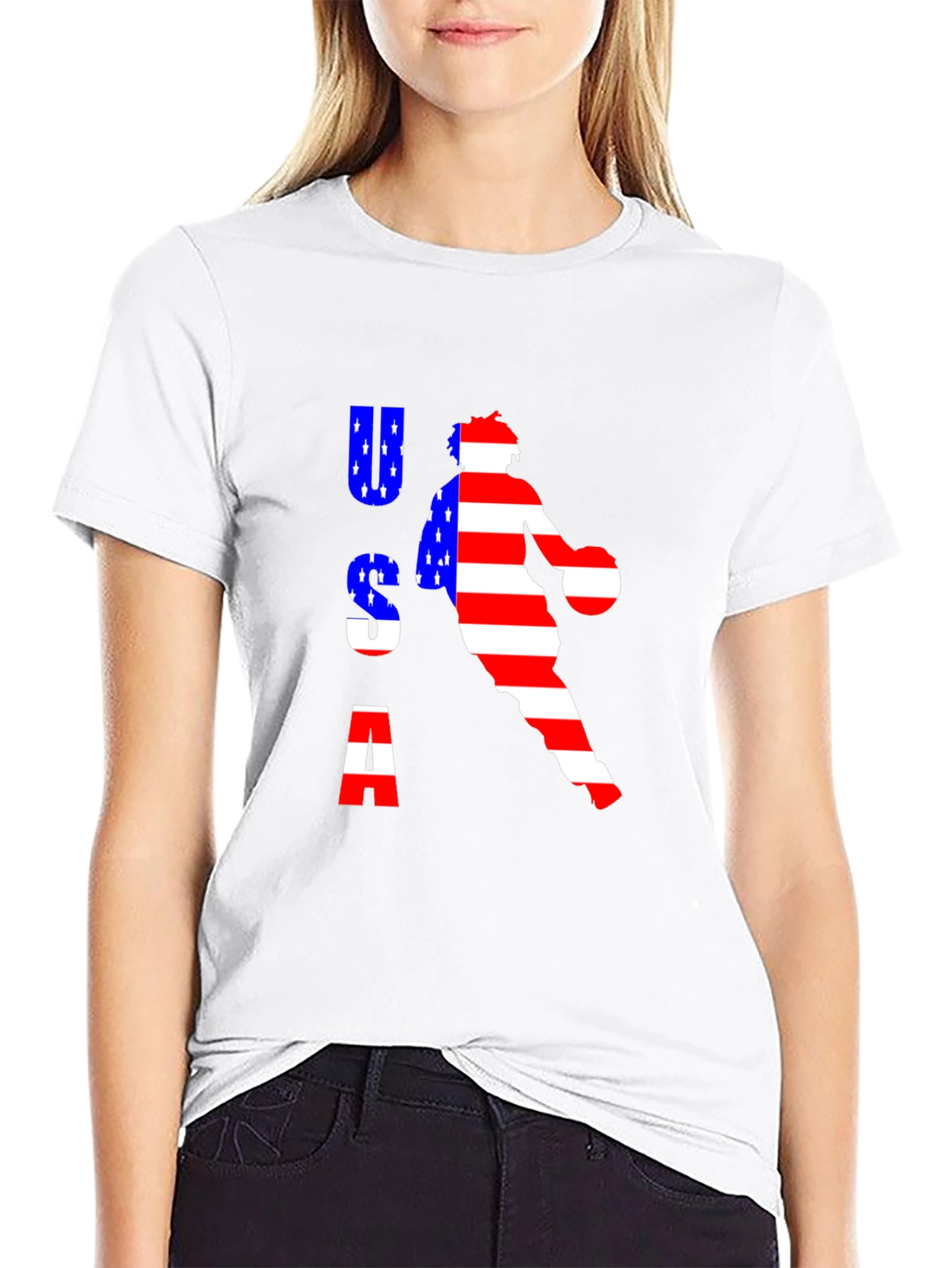USA Basketball Graphic Tee - Patriotic Style