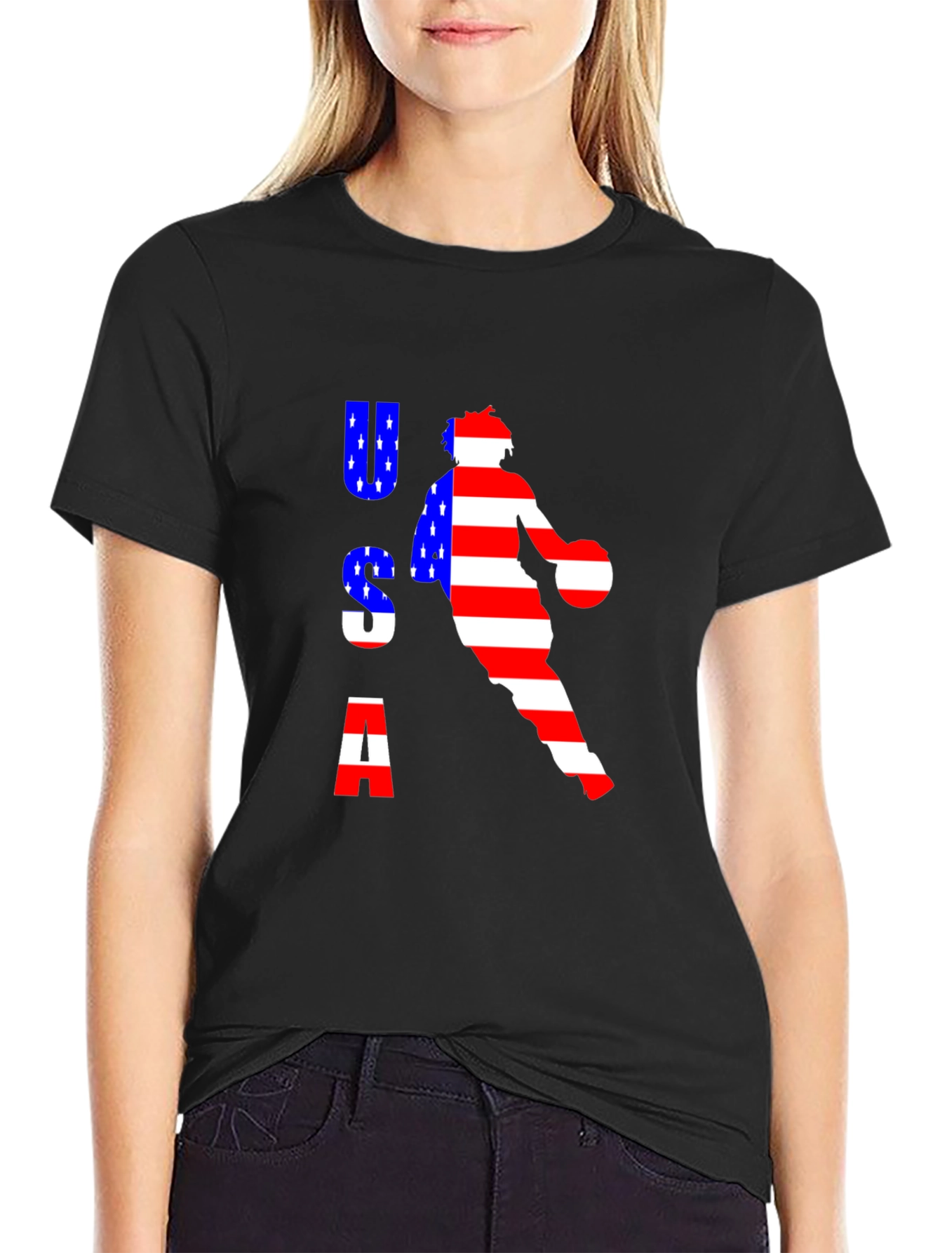 USA Basketball Graphic Tee - Patriotic Style
