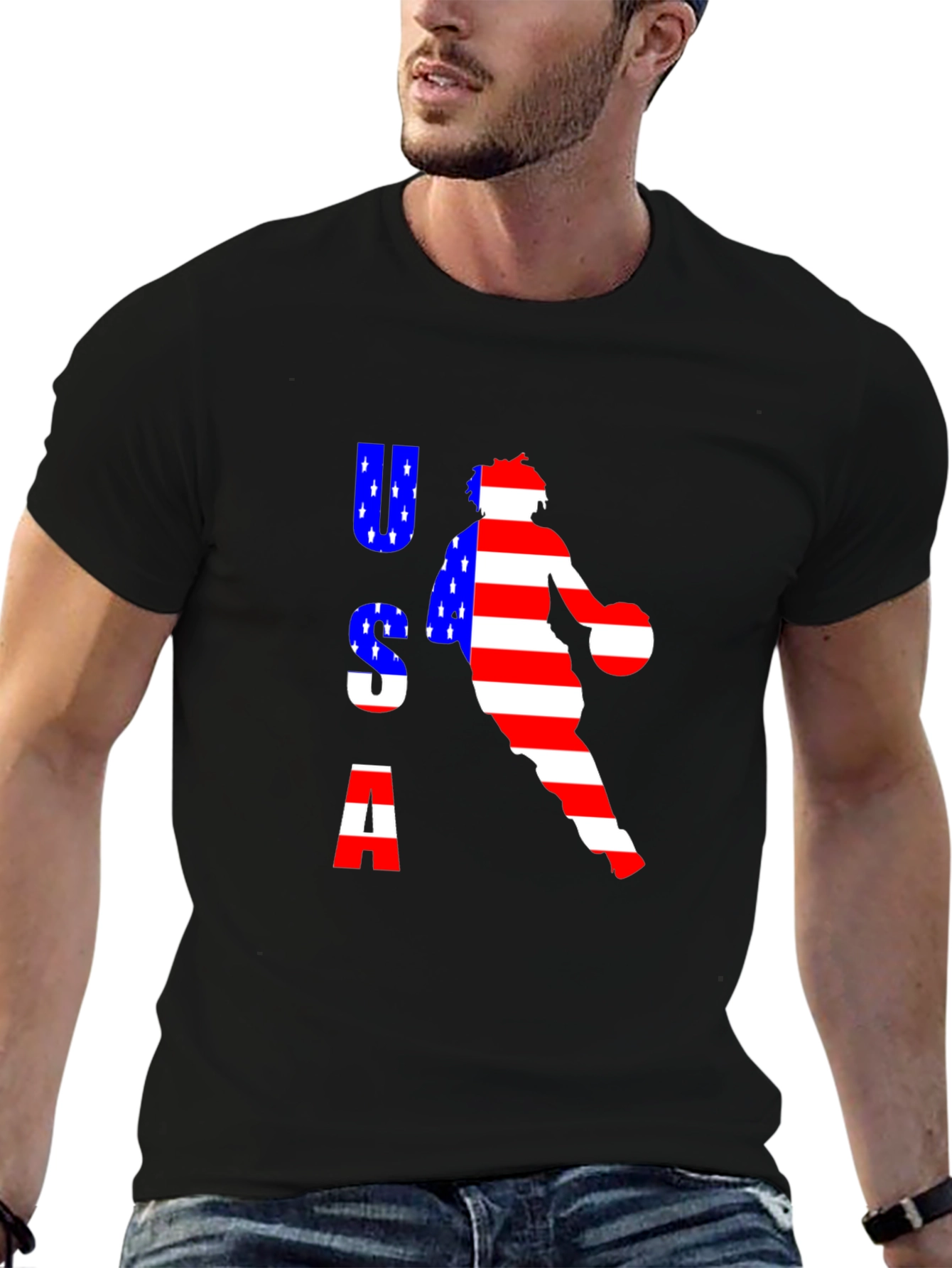 USA Basketball Graphic Tee - Patriotic Style