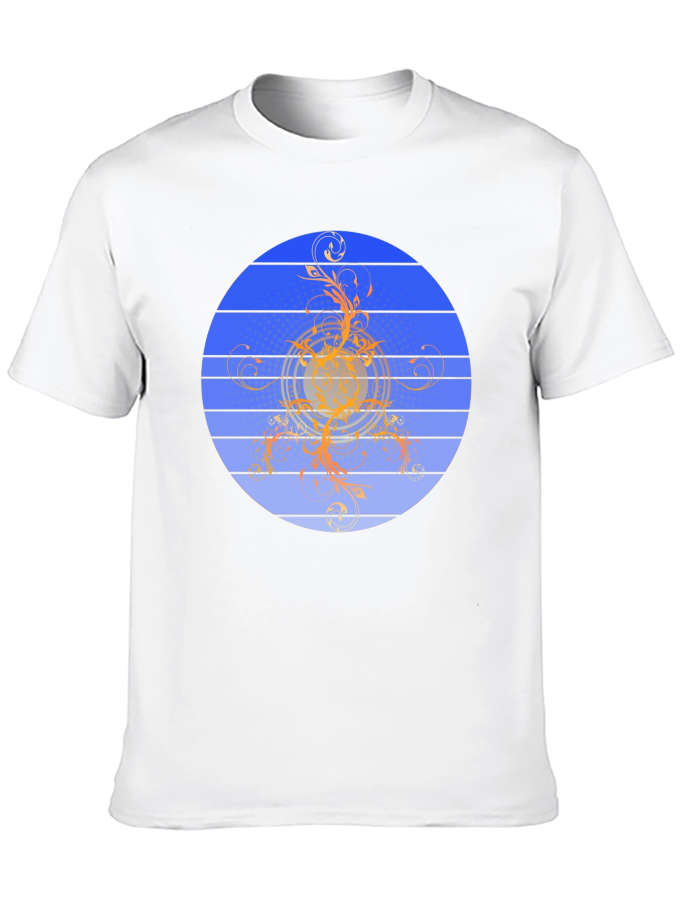 Stylish Black T-Shirt with Abstract Circular Design