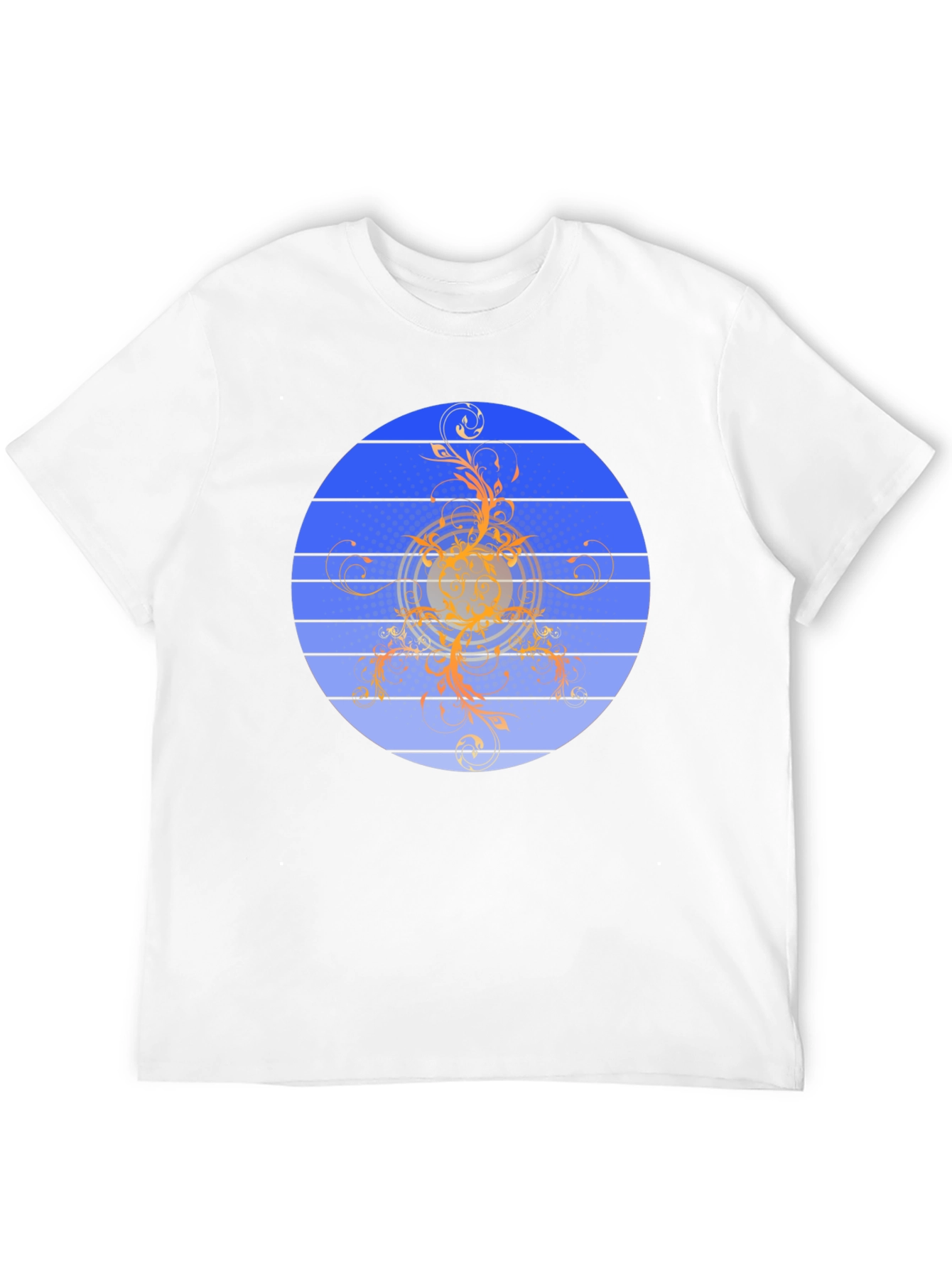 Stylish Black T-Shirt with Abstract Circular Design