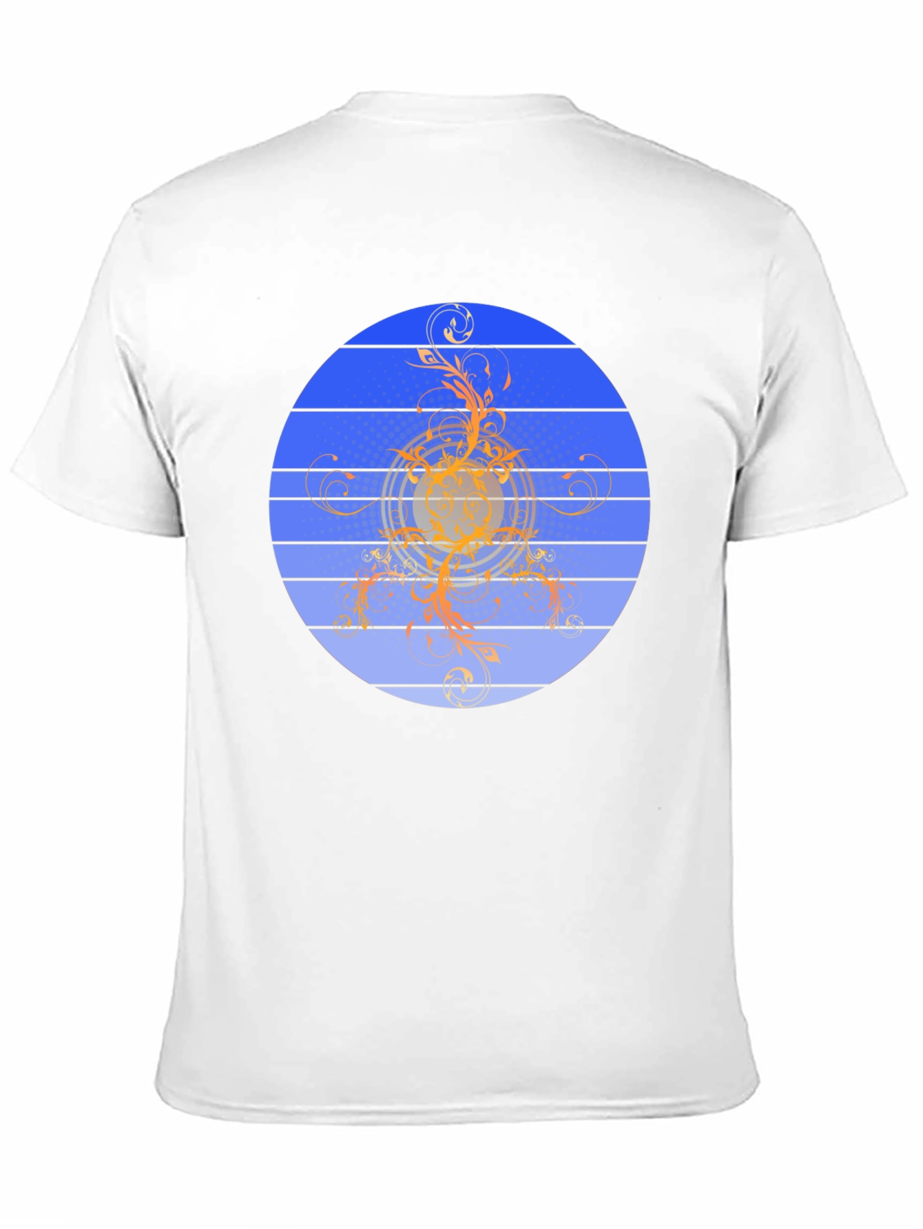 Stylish Black T-Shirt with Abstract Circular Design