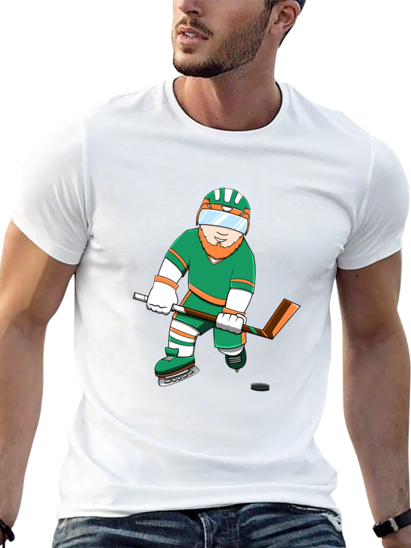 Leprechaun Hockey Graphic Tee - Black T-Shirt