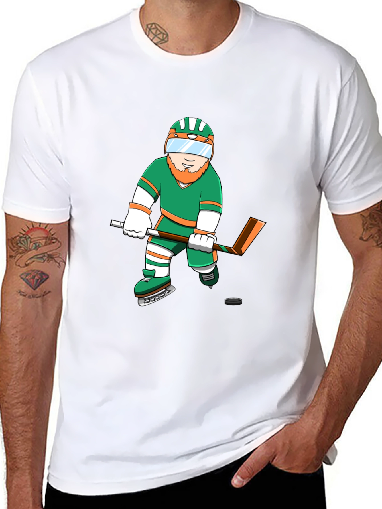 Leprechaun Hockey Graphic Tee - Black T-Shirt