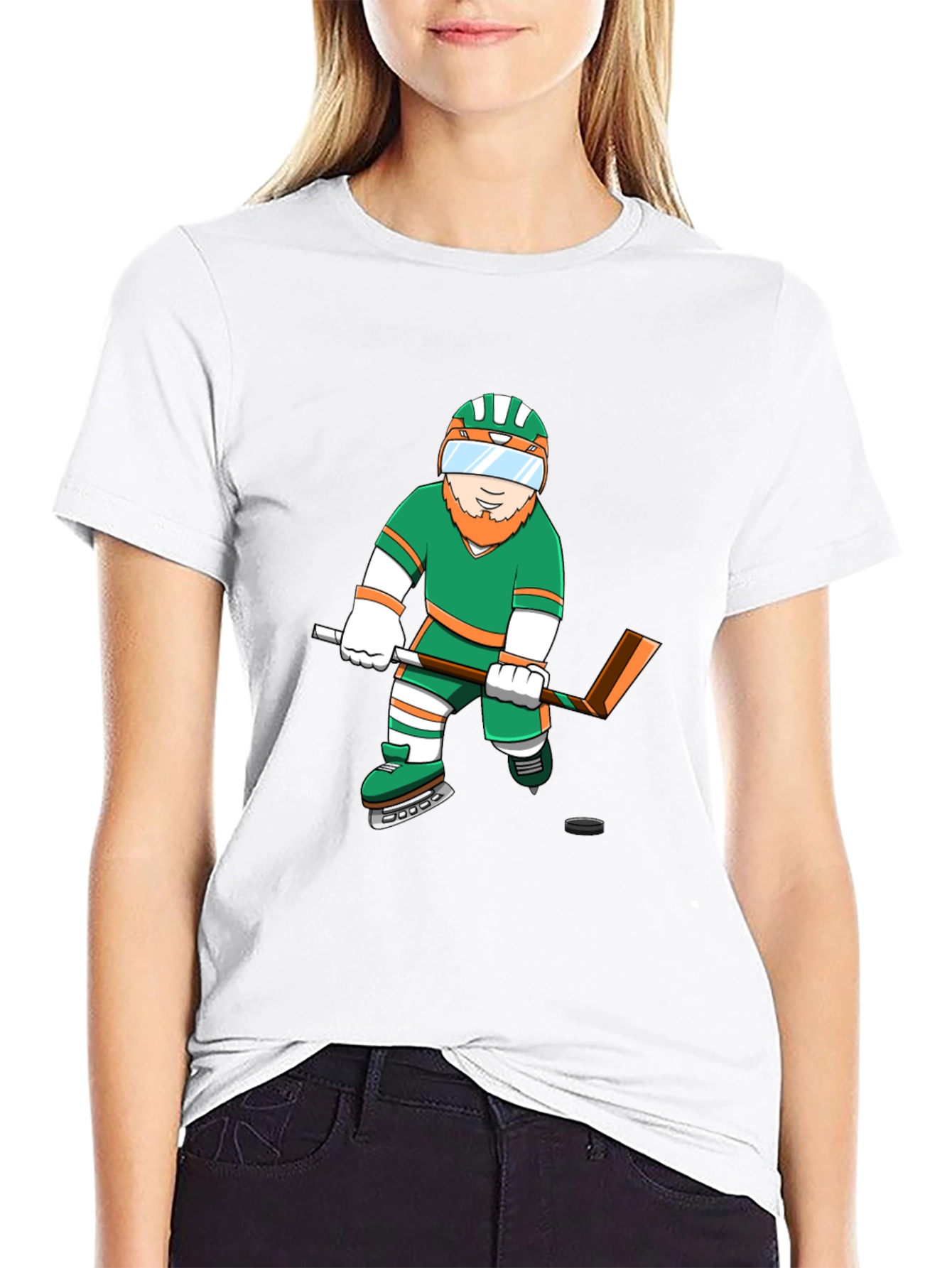 Leprechaun Hockey Graphic Tee - Black T-Shirt