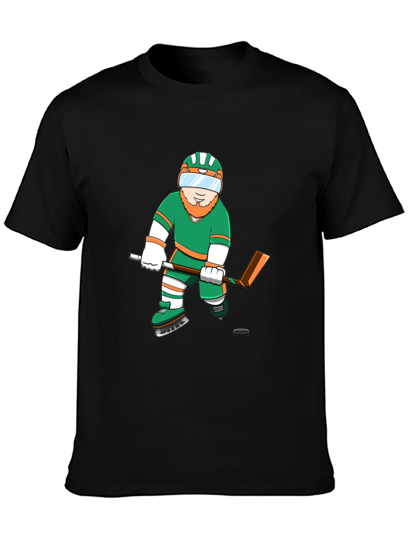 Leprechaun Hockey Graphic Tee - Black T-Shirt