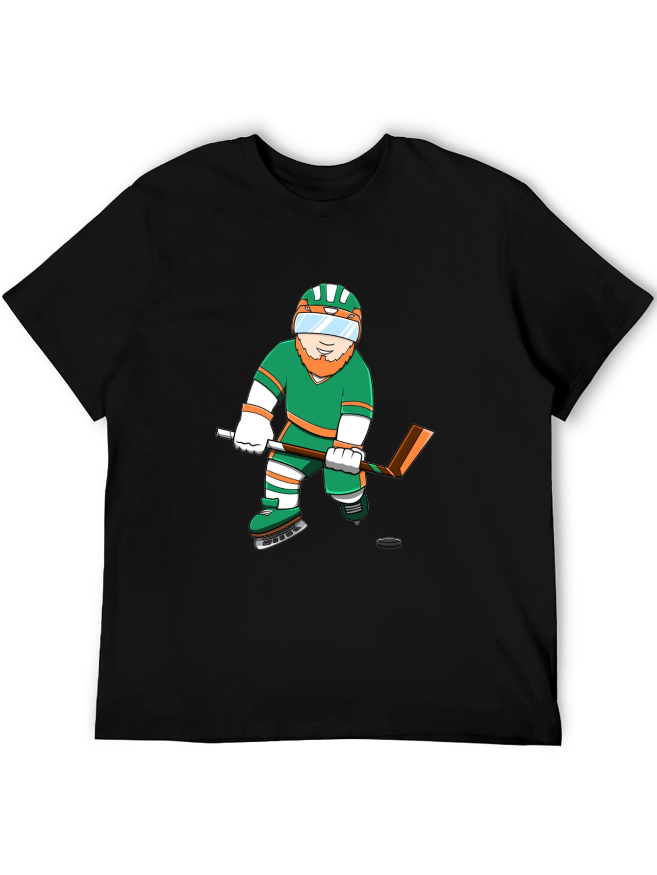 Leprechaun Hockey Graphic Tee - Black T-Shirt