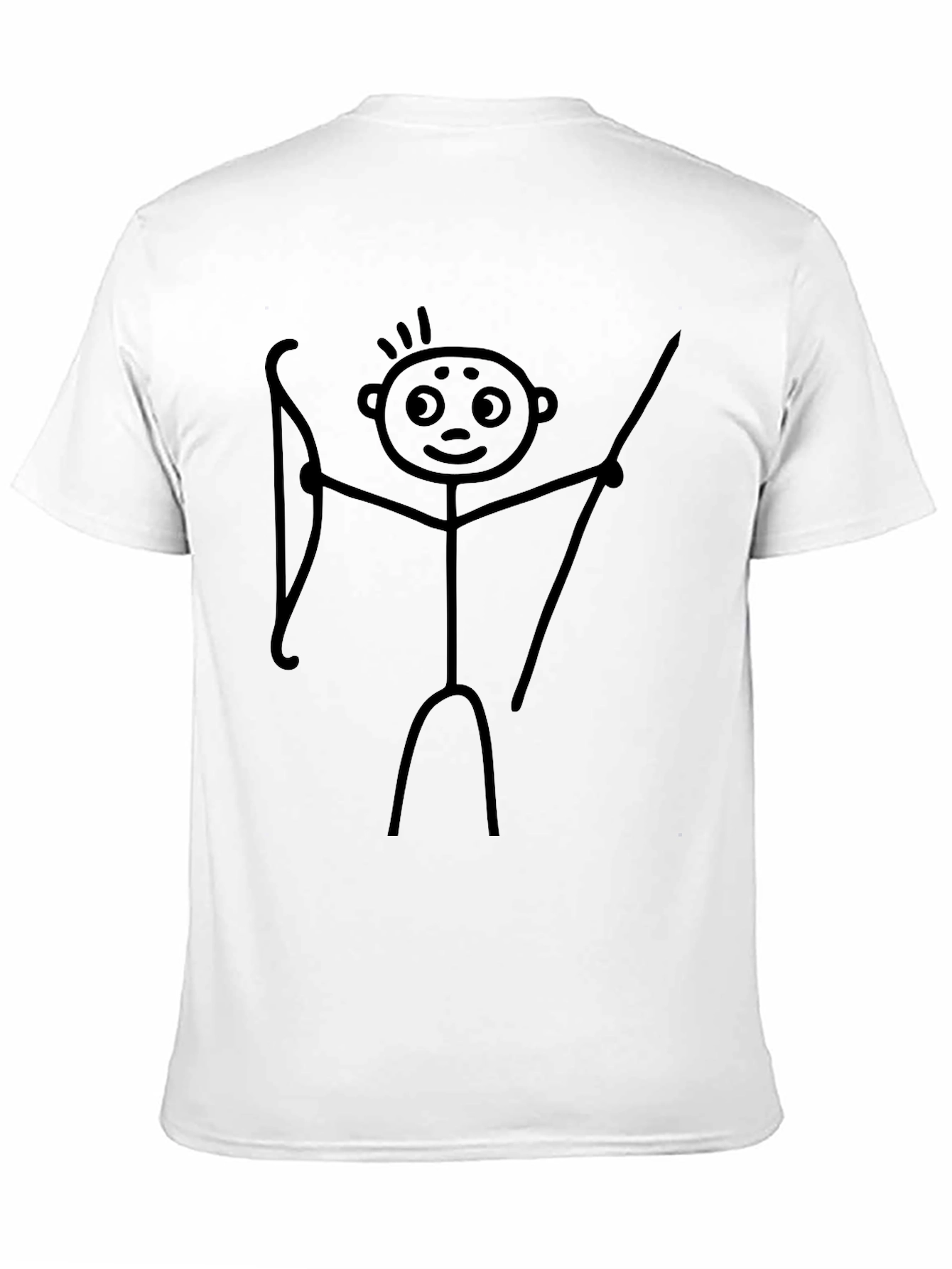 Archer Stick Figure Black T-Shirt