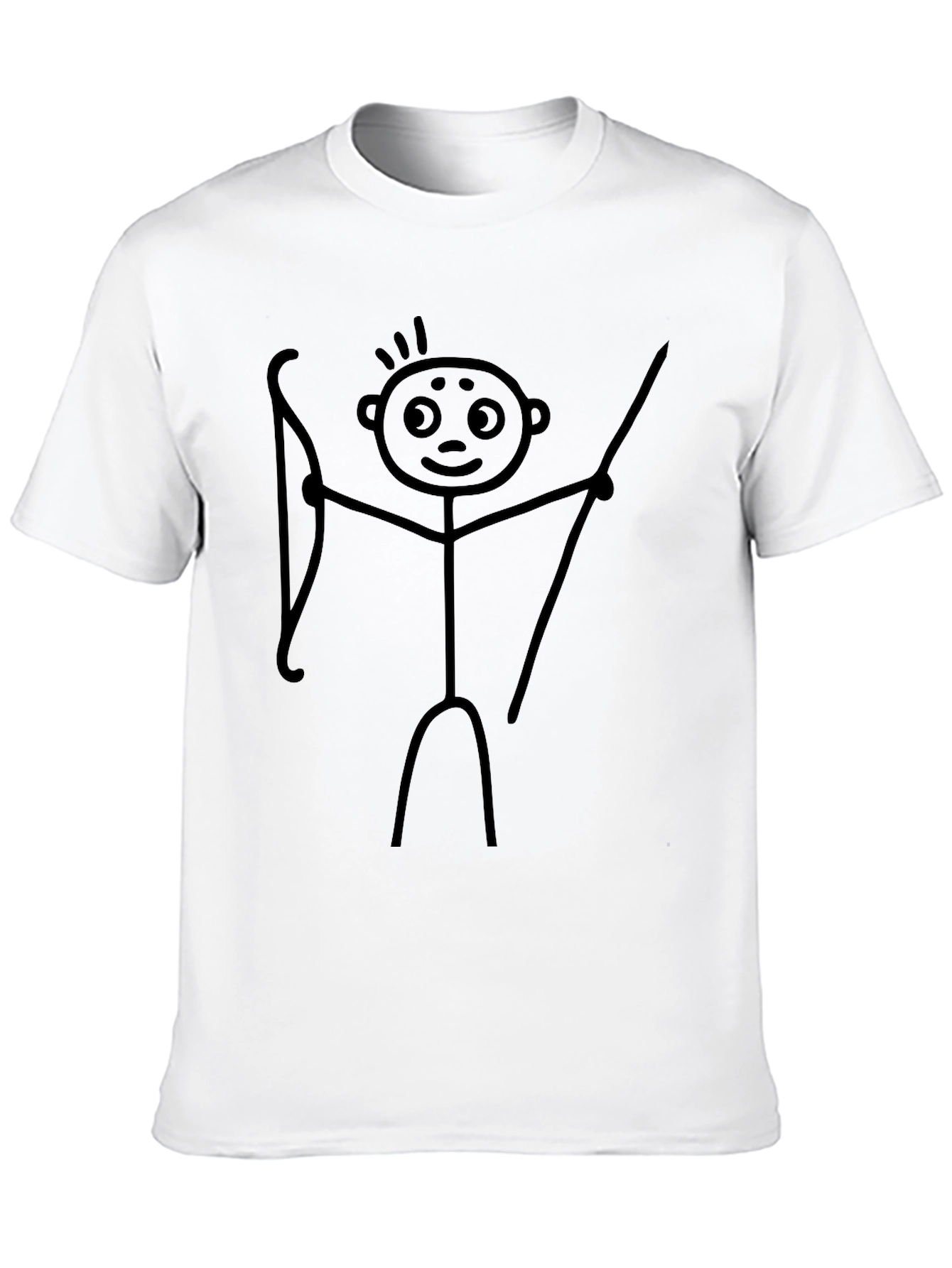 Archer Stick Figure Black T-Shirt