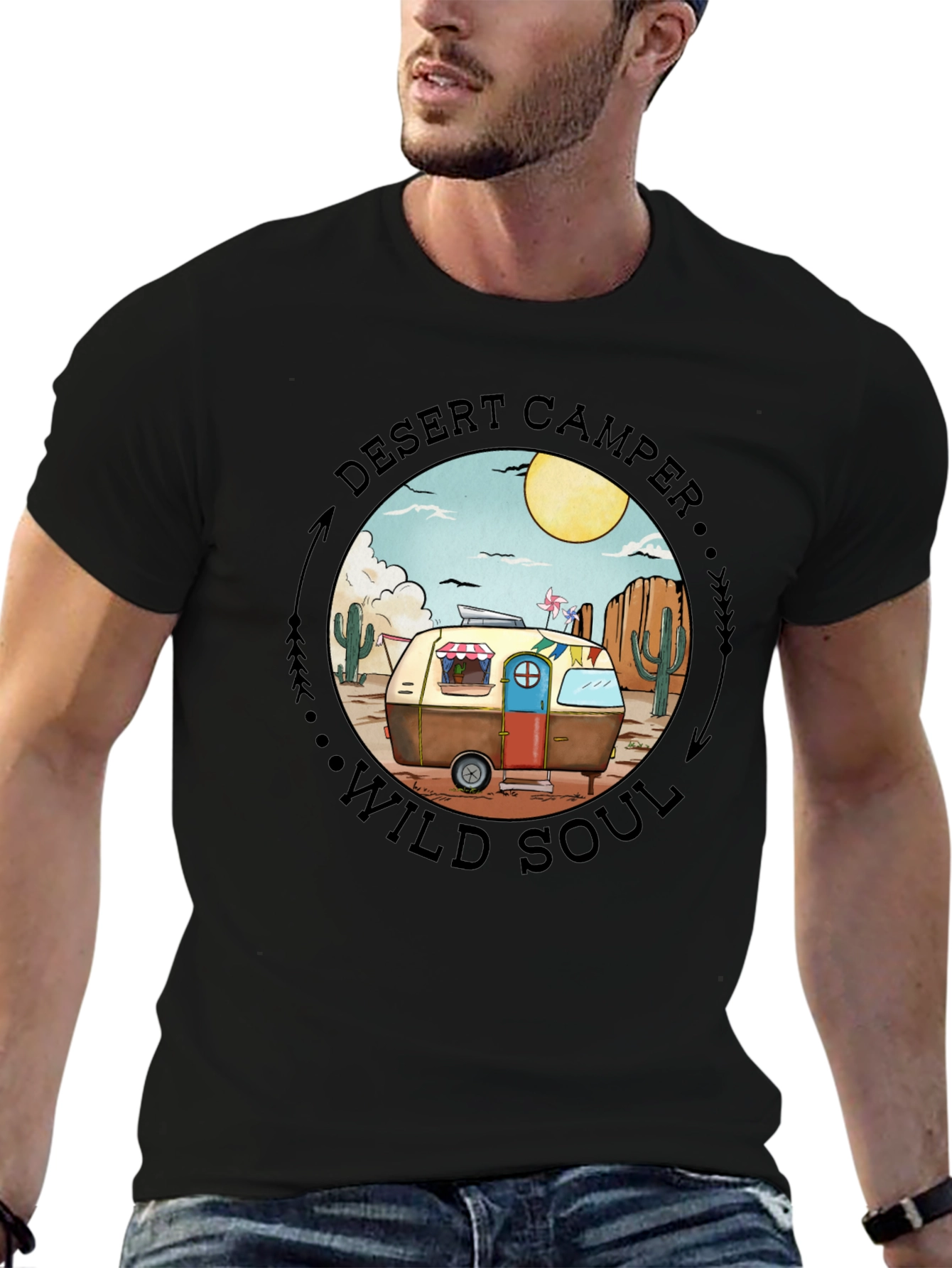Desert Camper Wild Soul Graphic T-Shirt