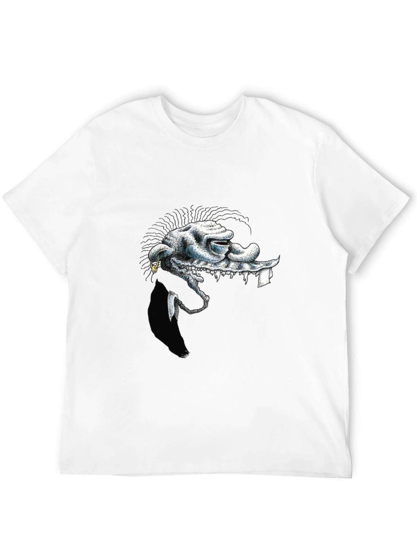 Unique Graphic Print Black T-Shirt