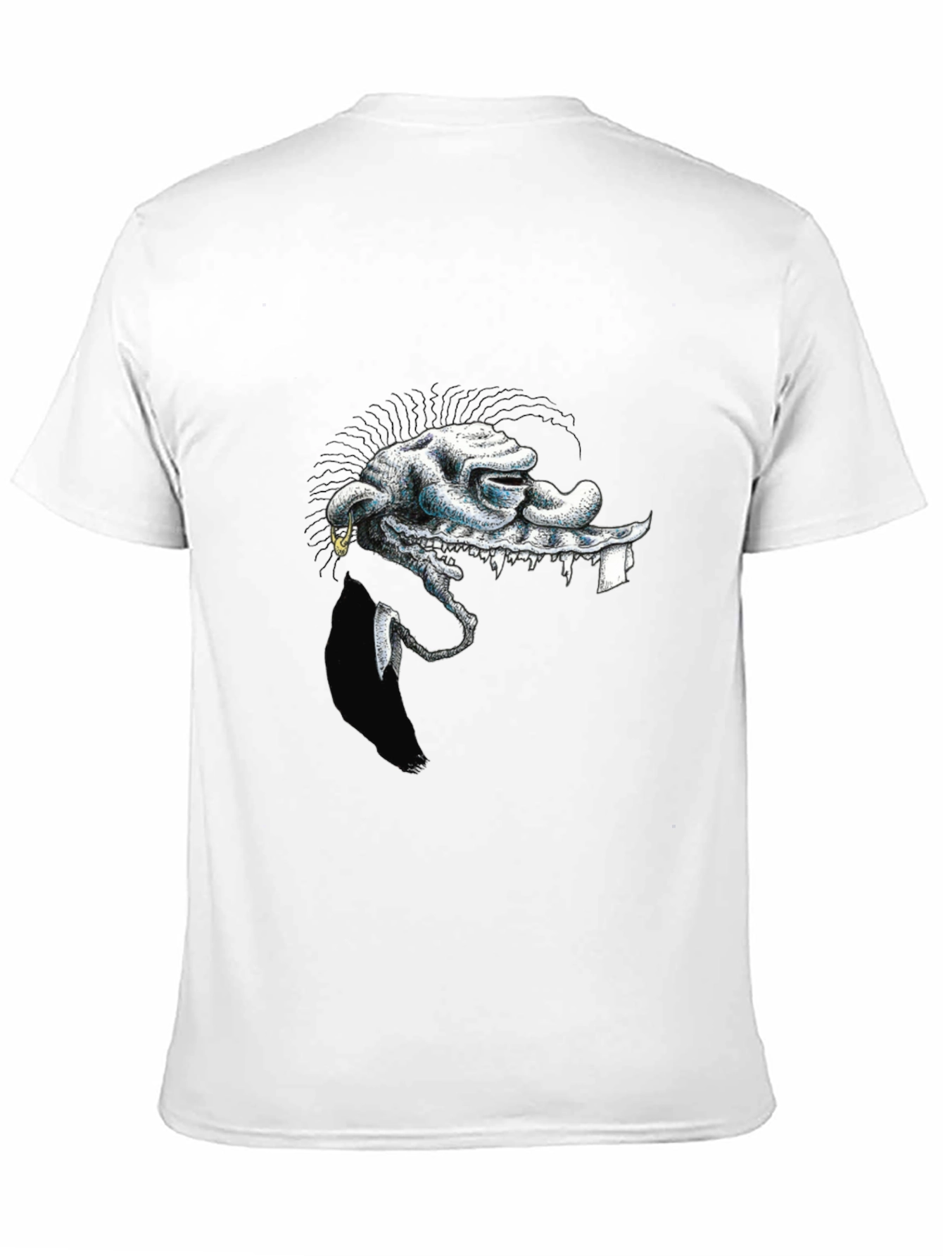 Unique Graphic Print Black T-Shirt