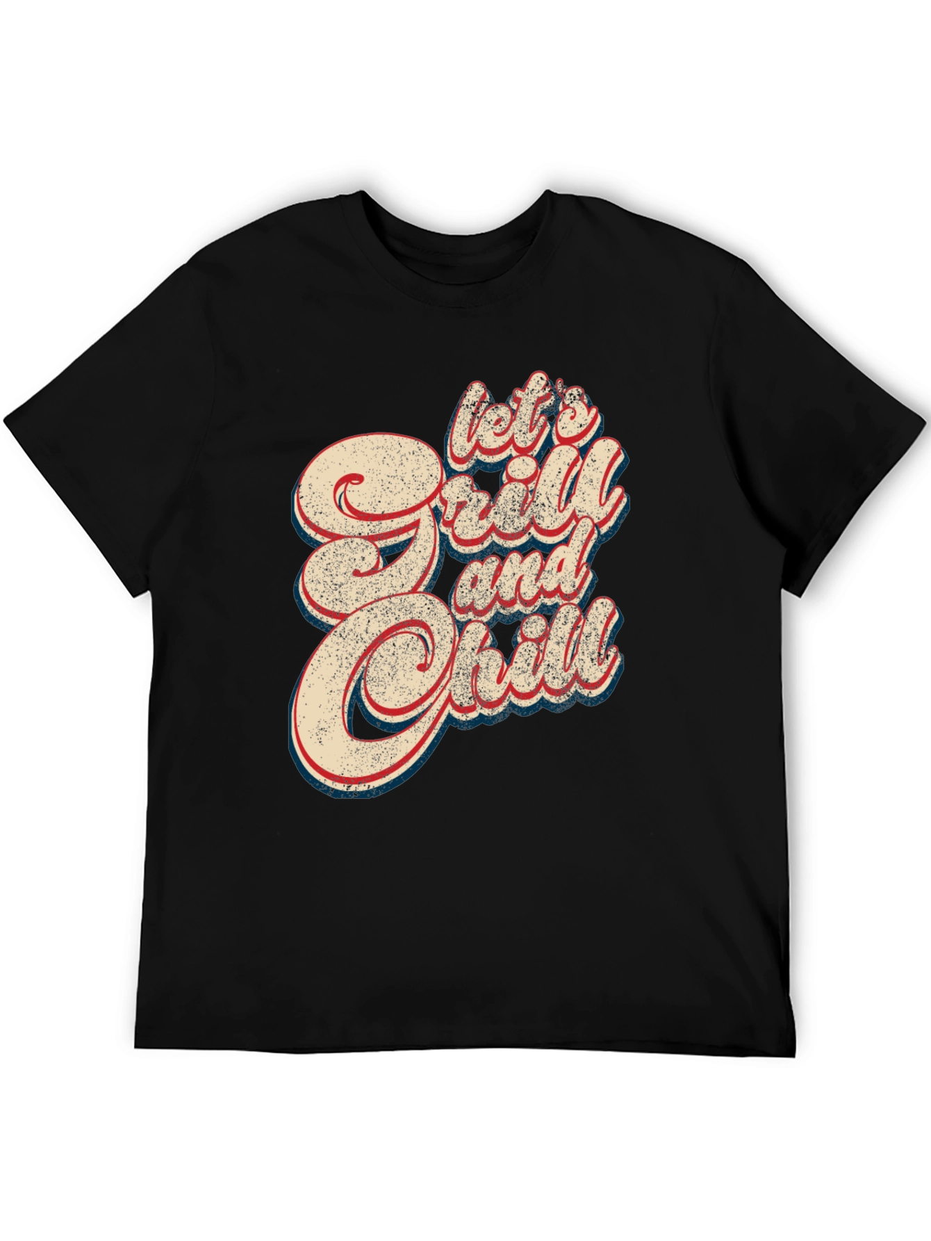 Lets Grill & Chill Retro Graphic T-Shirt