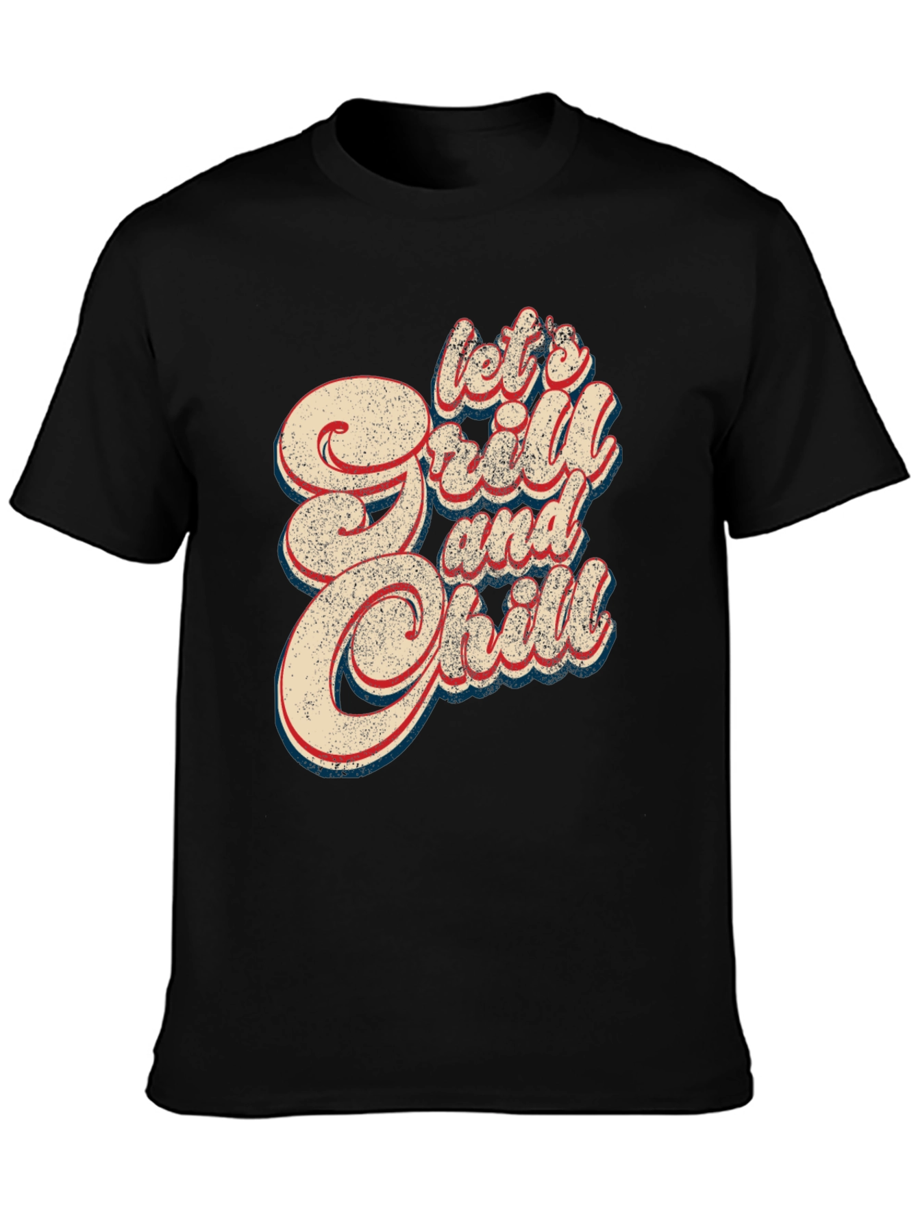 Lets Grill & Chill Retro Graphic T-Shirt