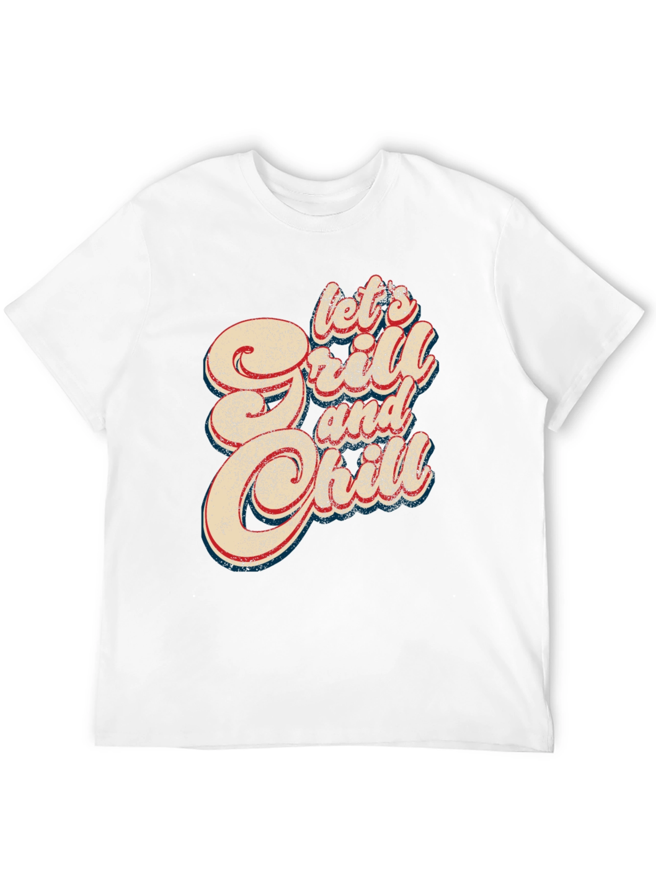 Lets Grill & Chill Retro Graphic T-Shirt