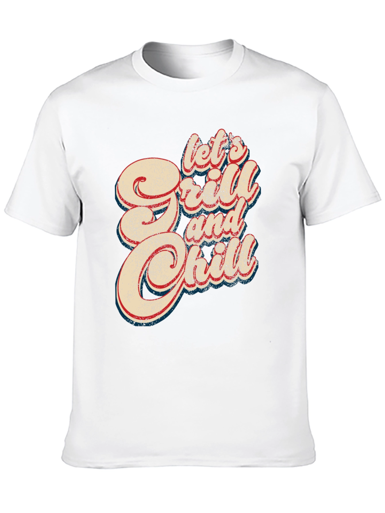 Lets Grill & Chill Retro Graphic T-Shirt