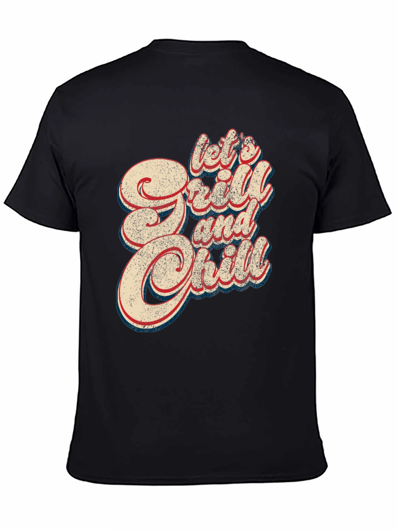 Lets Grill & Chill Retro Graphic T-Shirt