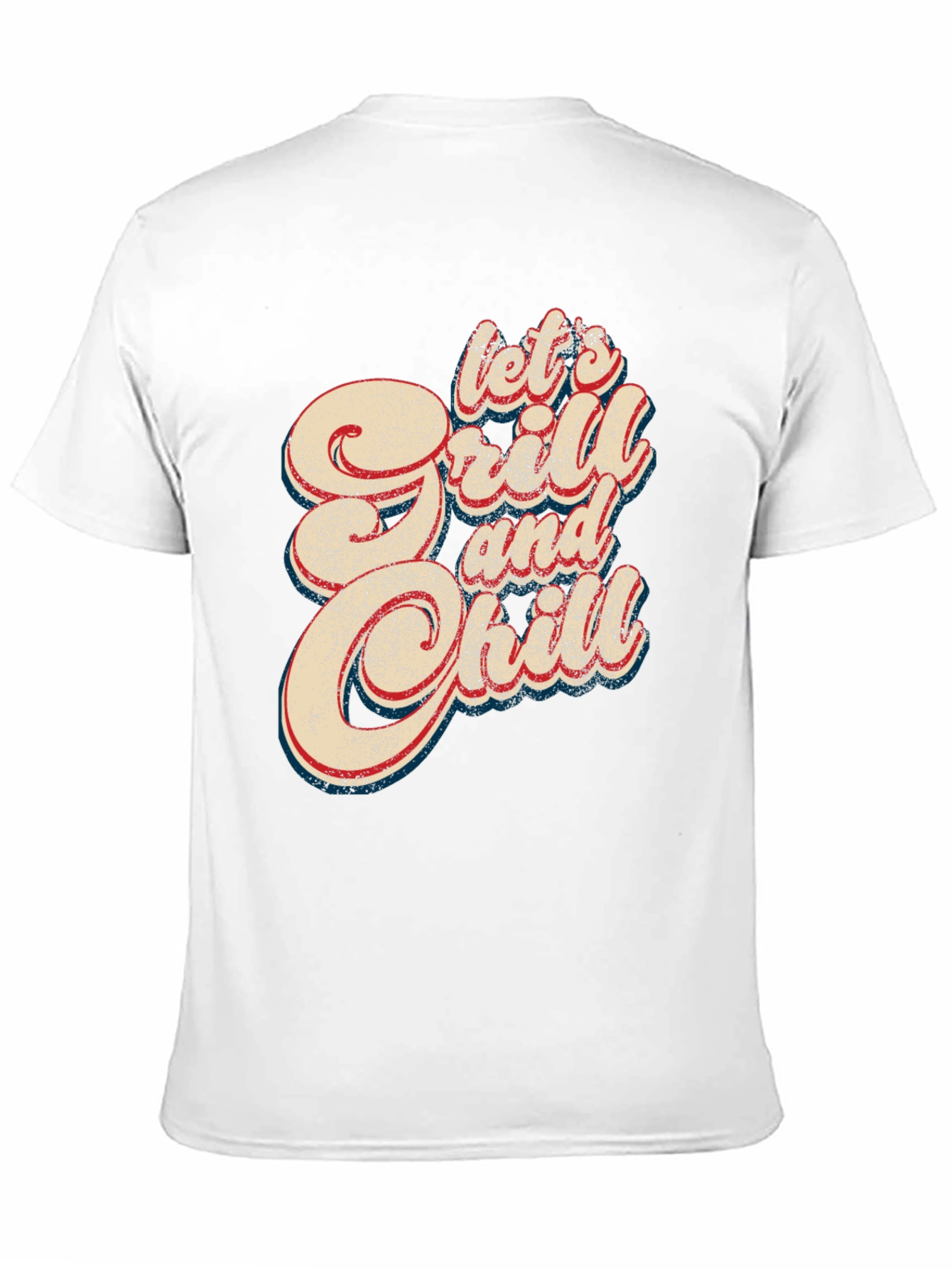 Lets Grill & Chill Retro Graphic T-Shirt