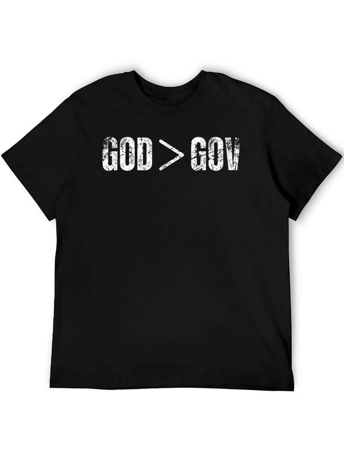 God is Greater Than Government Black T-Shirt
