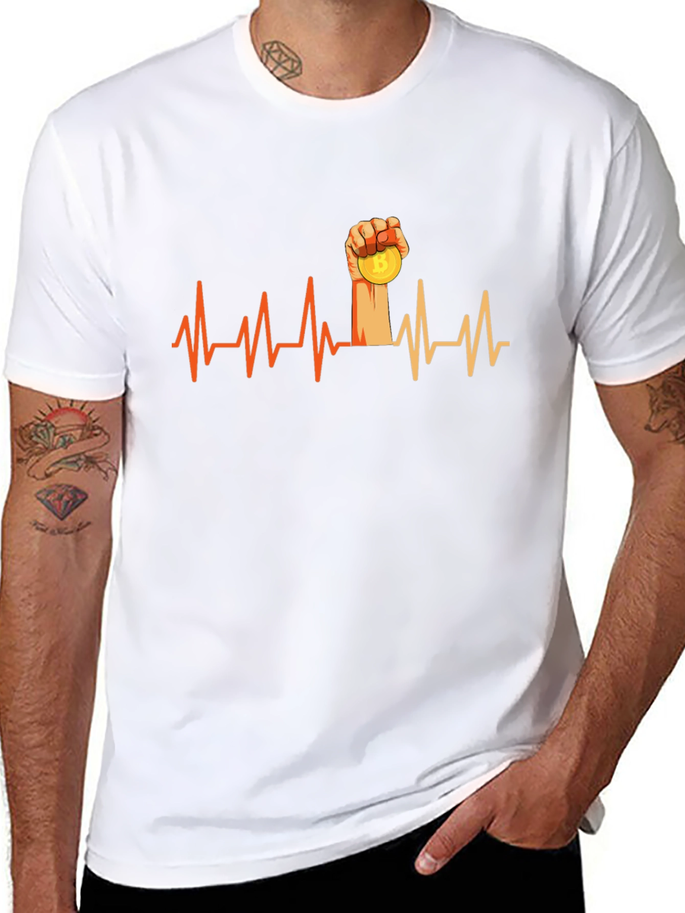 Bitcoin Heartbeat T-Shirt - Crypto Tee