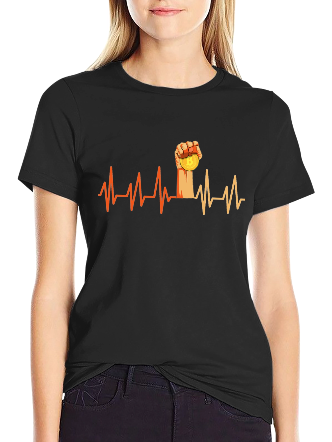 Bitcoin Heartbeat T-Shirt - Crypto Tee