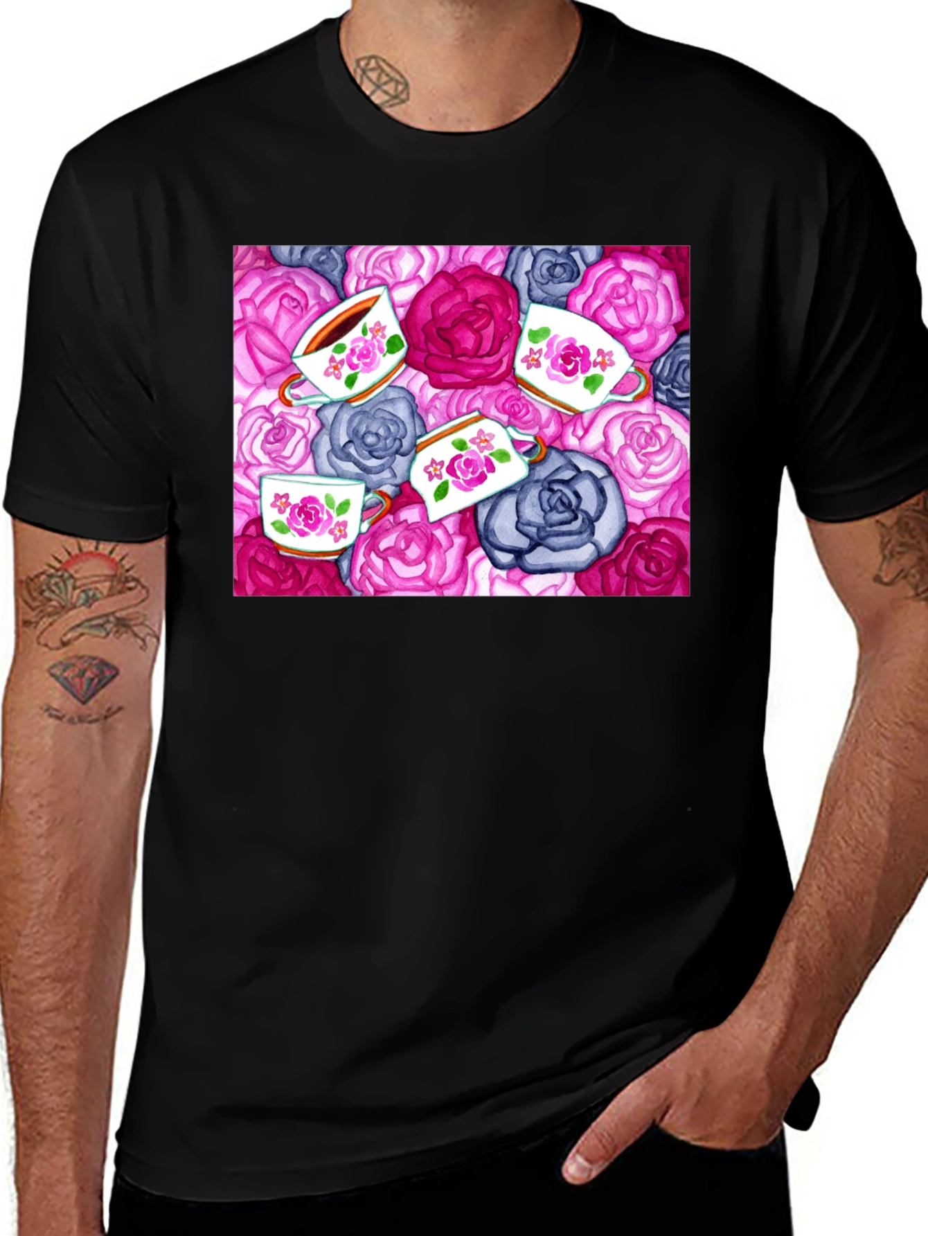 Floral Tea Cup T-Shirt