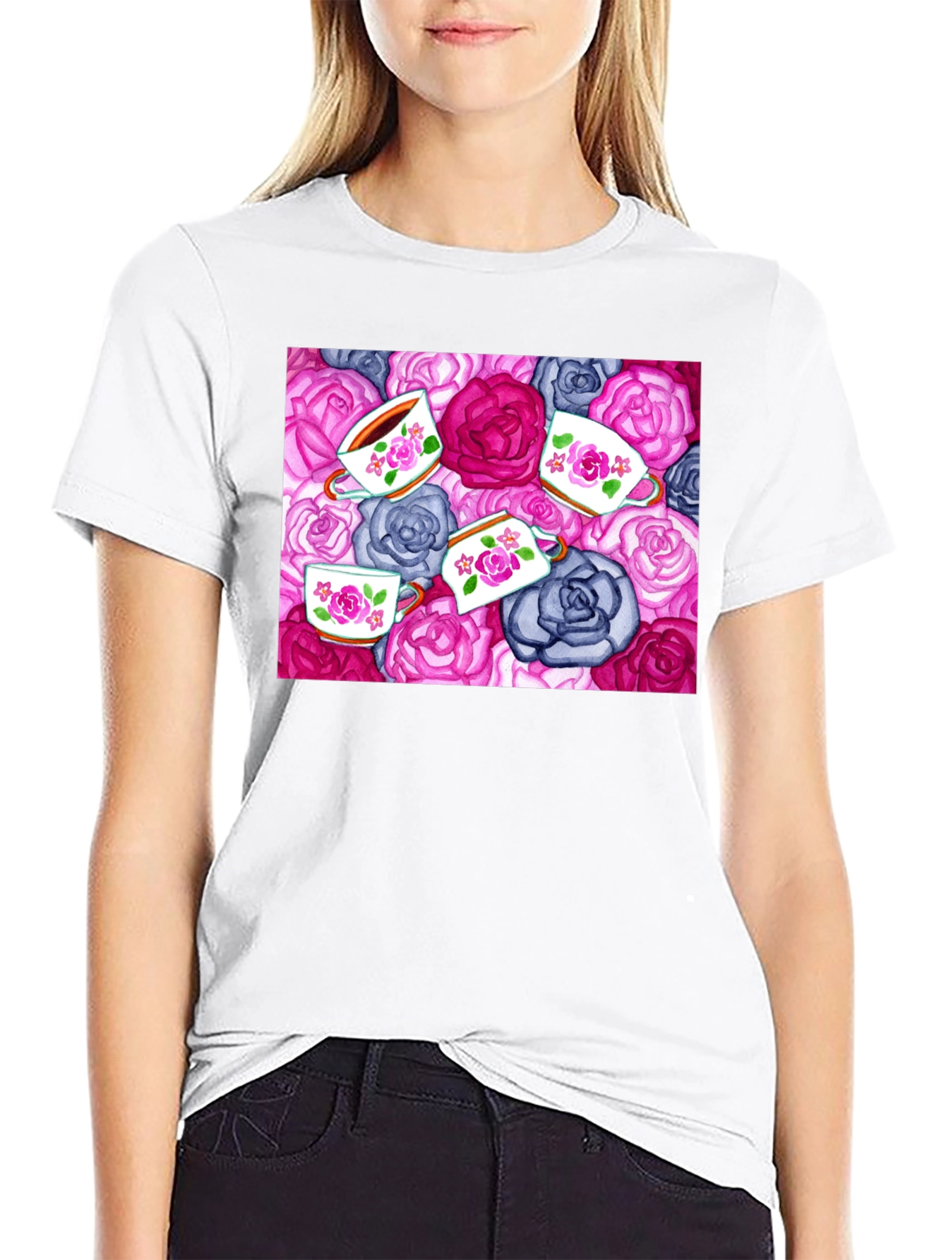 Floral Tea Cup T-Shirt