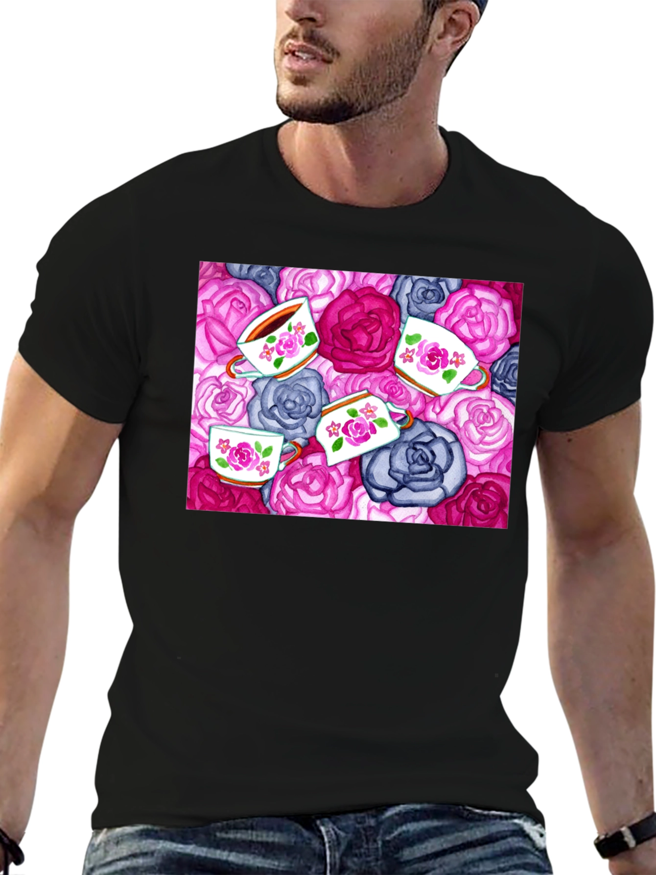 Floral Tea Cup T-Shirt