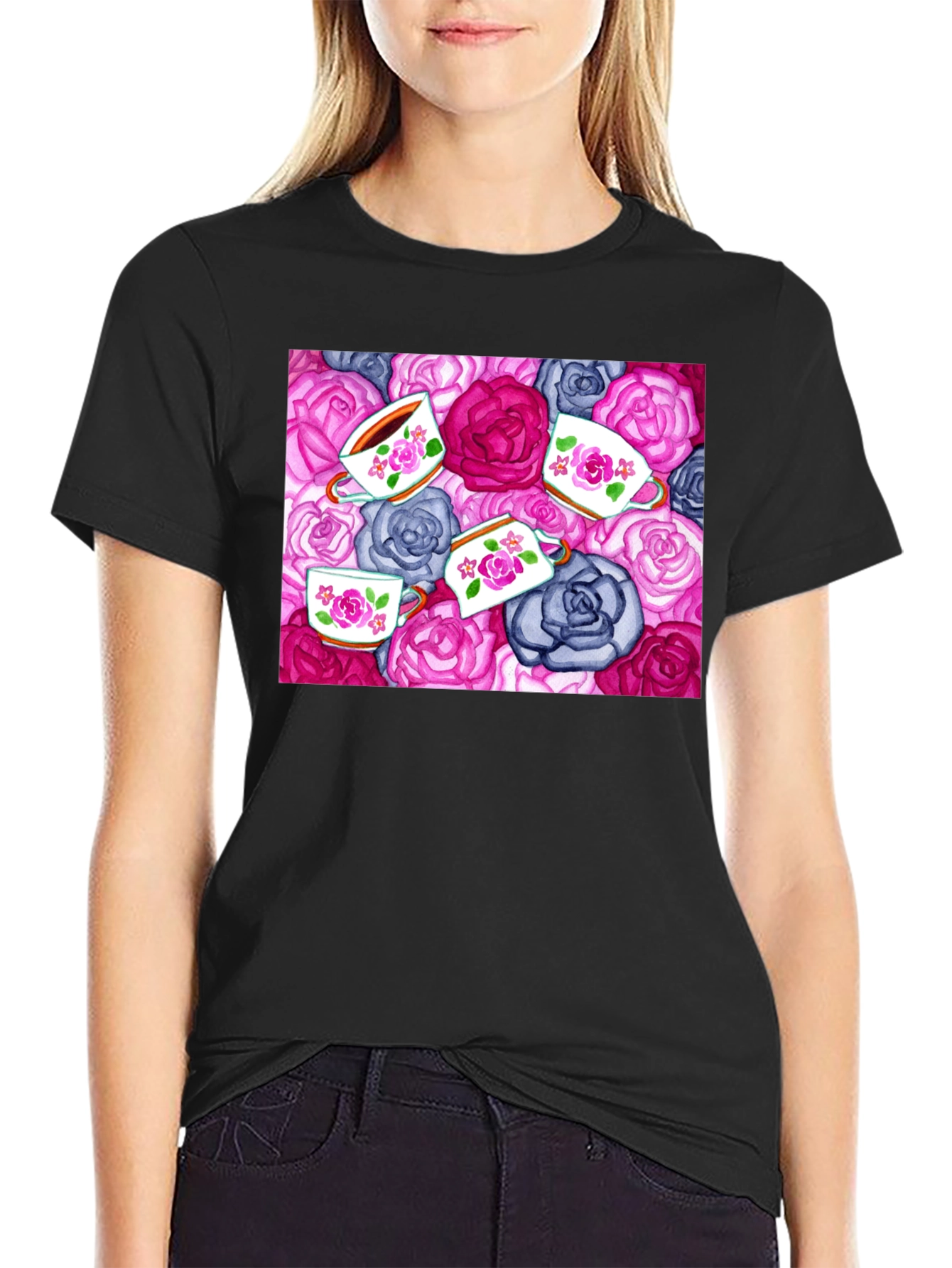 Floral Tea Cup T-Shirt