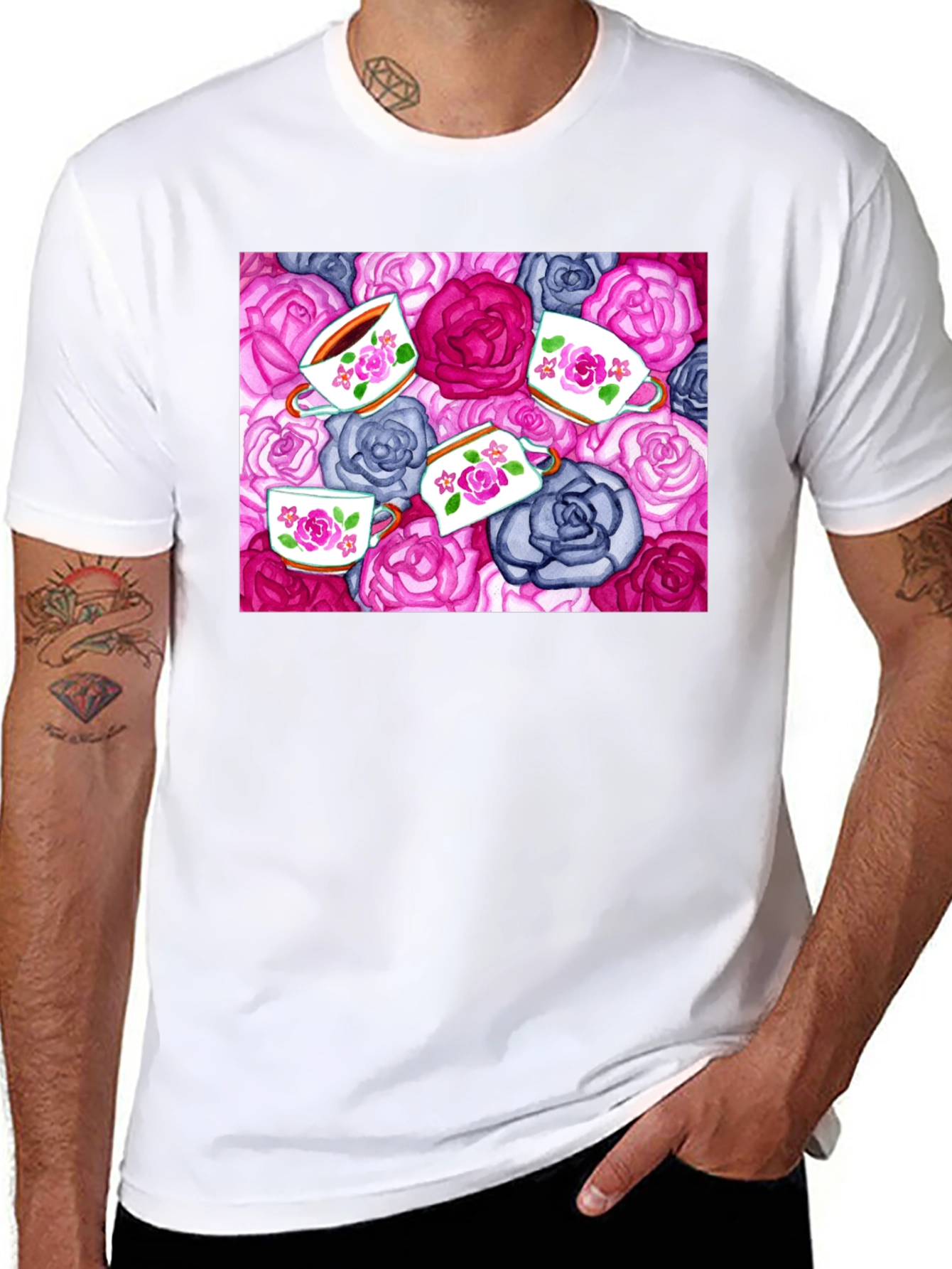 Floral Tea Cup T-Shirt