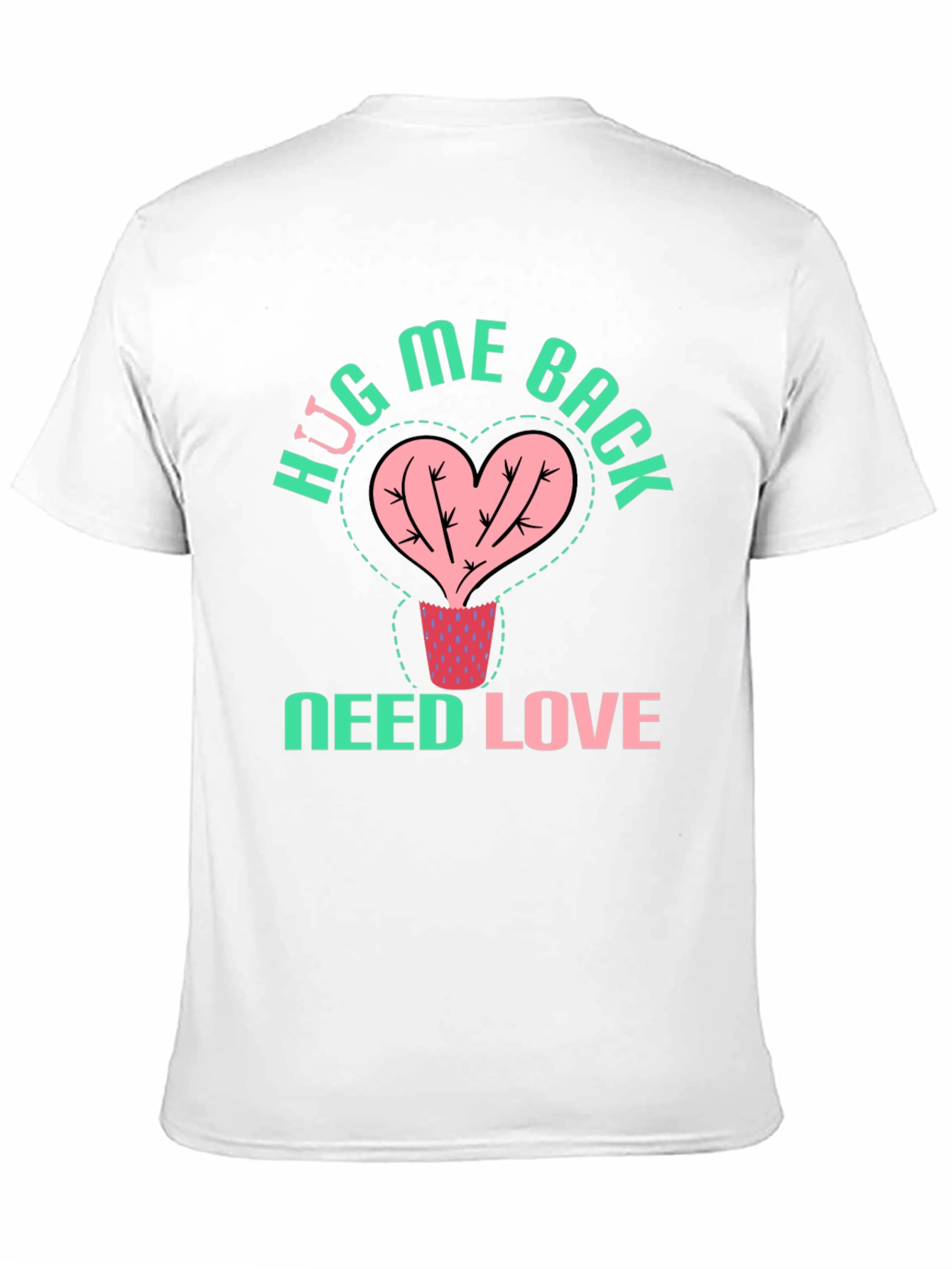 HUG ME BACK T-Shirt - Cactus Heart Design