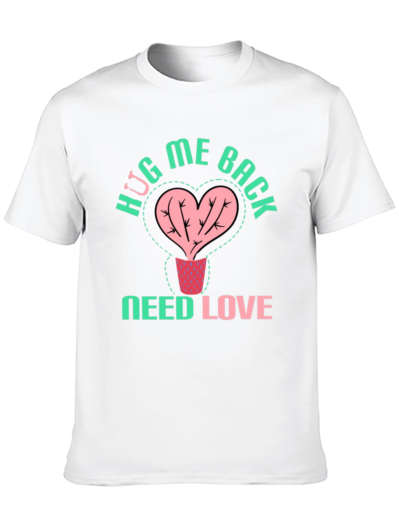 HUG ME BACK T-Shirt - Cactus Heart Design