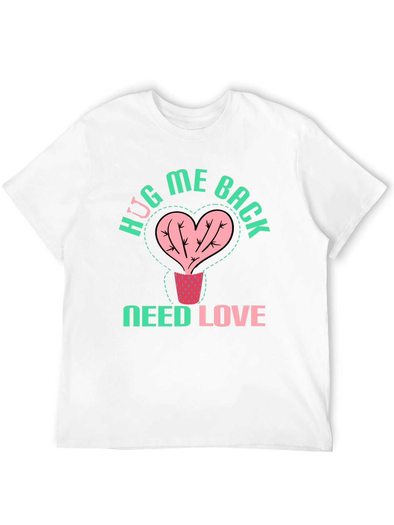HUG ME BACK T-Shirt - Cactus Heart Design