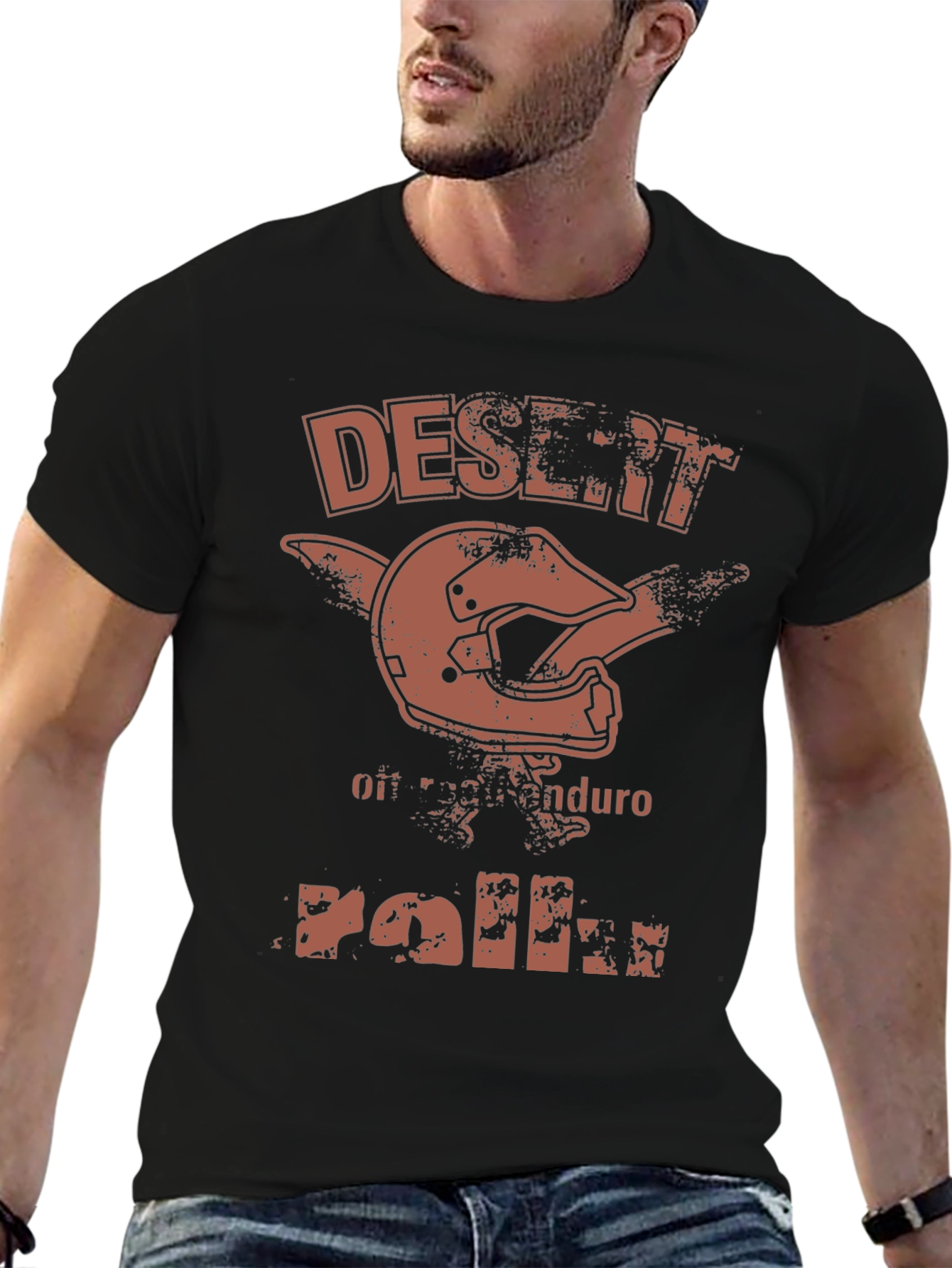 Desert Enduro Motocross Helmet Graphic T-Shirt
