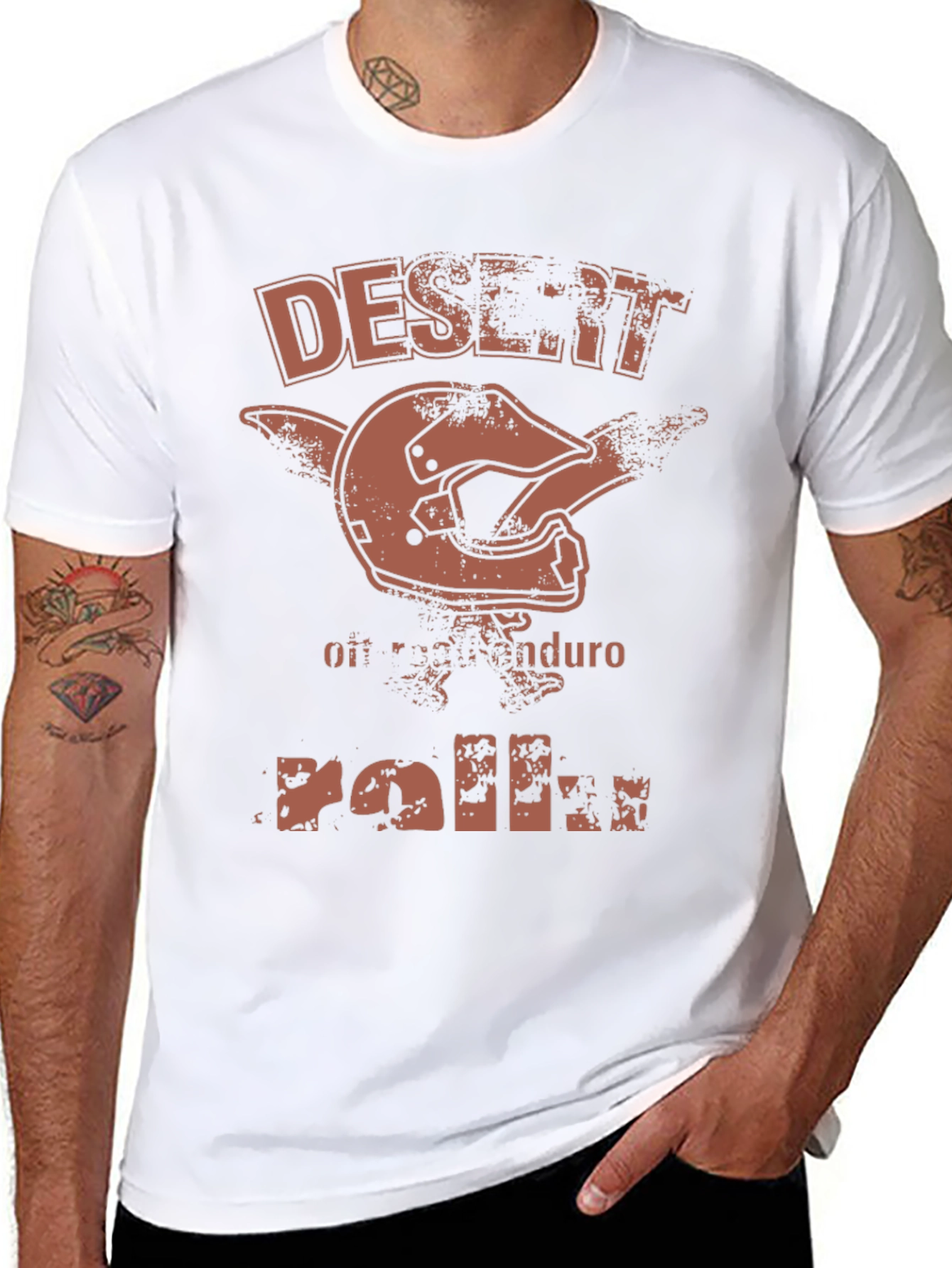 Desert Enduro Motocross Helmet Graphic T-Shirt