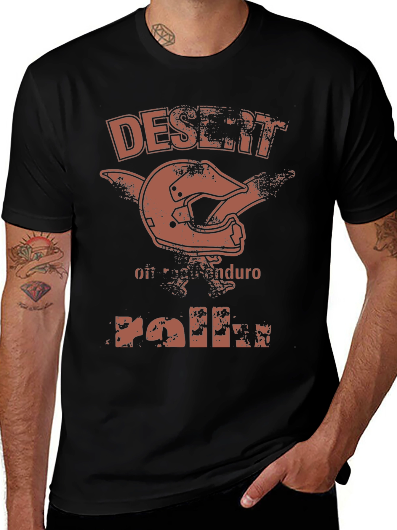 Desert Enduro Motocross Helmet Graphic T-Shirt