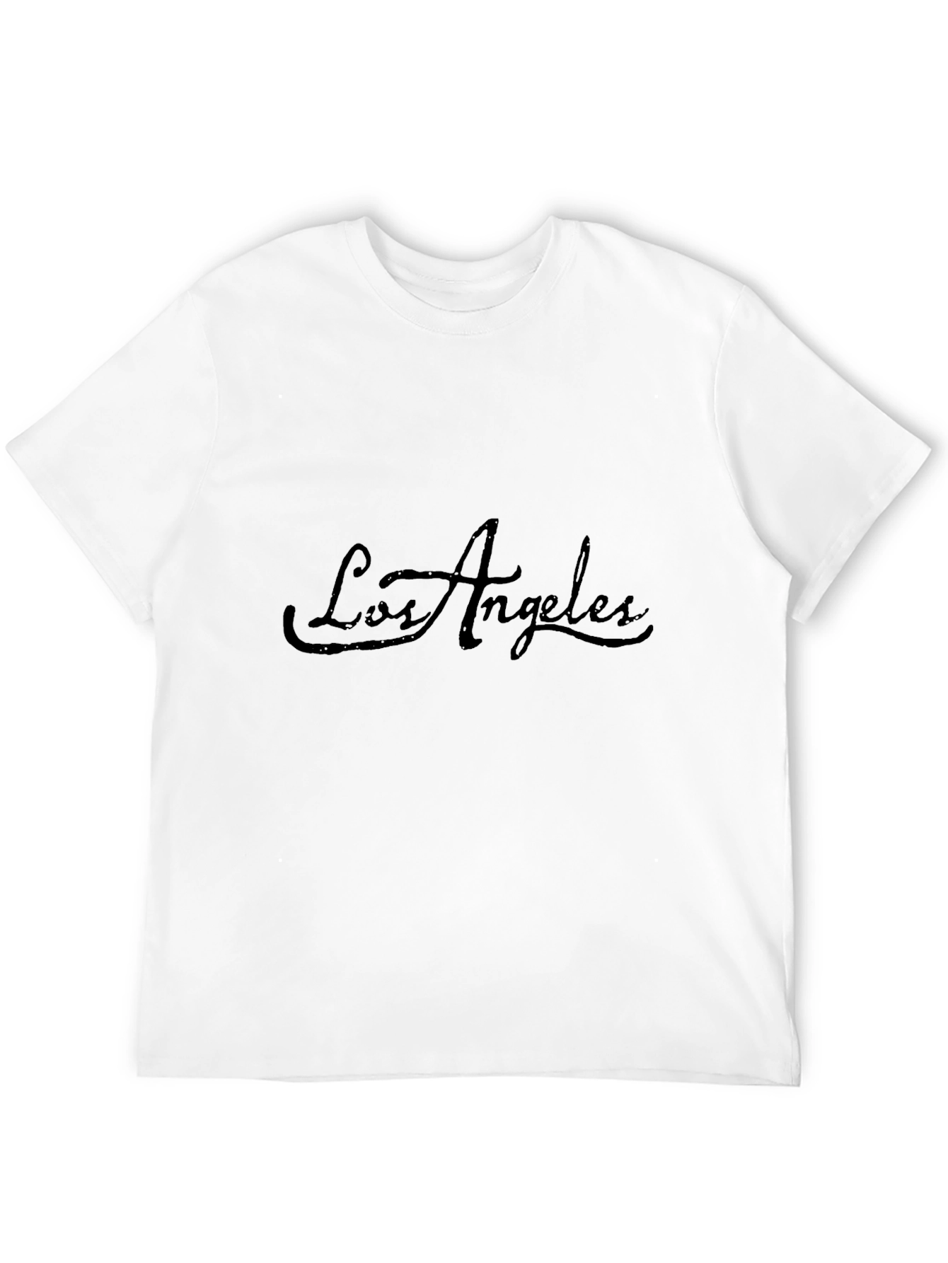 Los Angeles Script Graphic Black T-Shirt