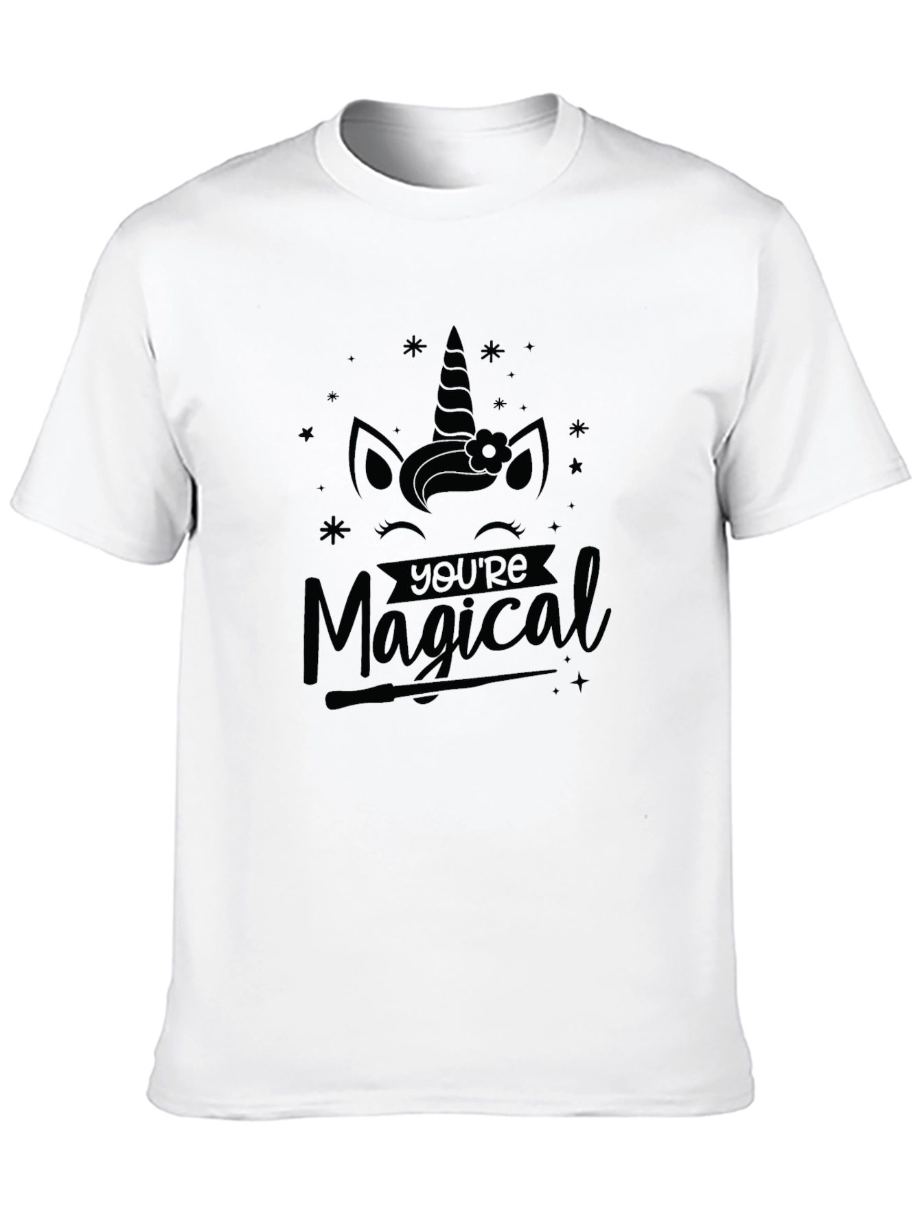 Magical Unicorn Black T-Shirt