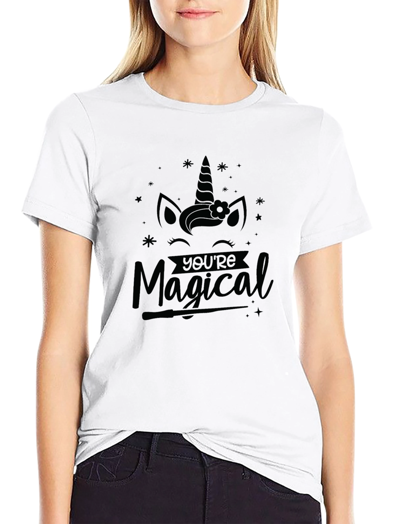 Magical Unicorn Black T-Shirt