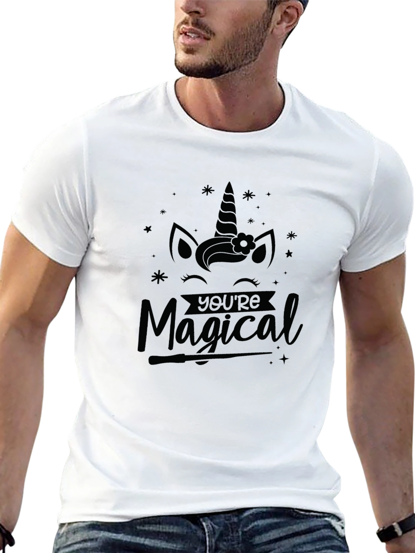 Magical Unicorn Black T-Shirt