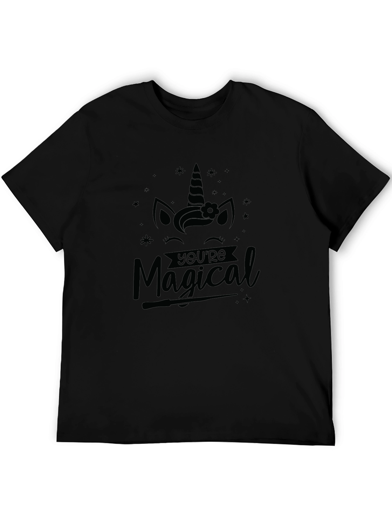 Magical Unicorn Black T-Shirt