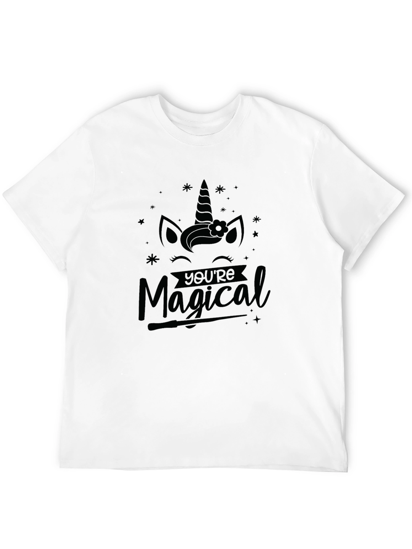 Magical Unicorn Black T-Shirt