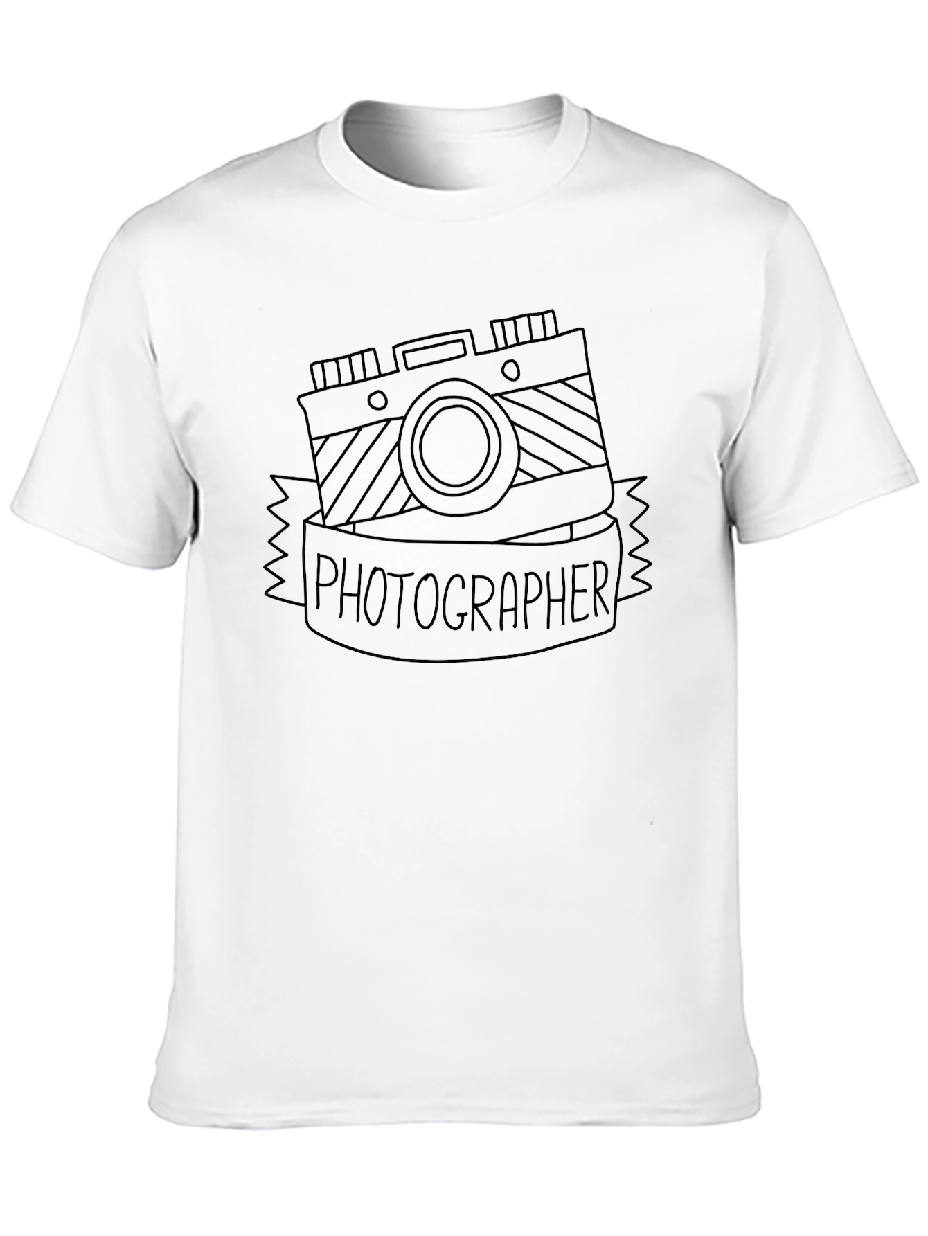 Photographer Camera Graphic Black T-Shirt