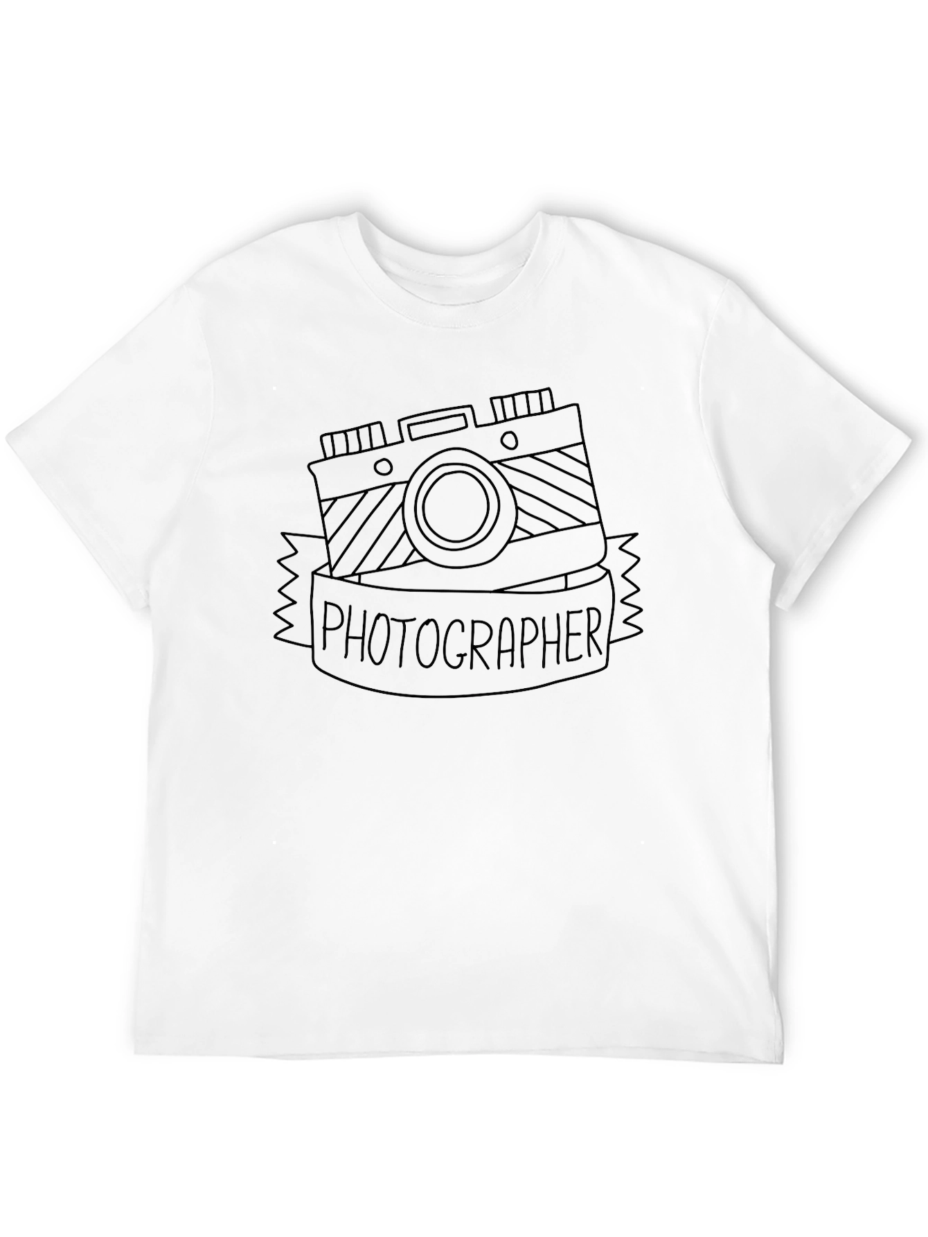 Photographer Camera Graphic Black T-Shirt