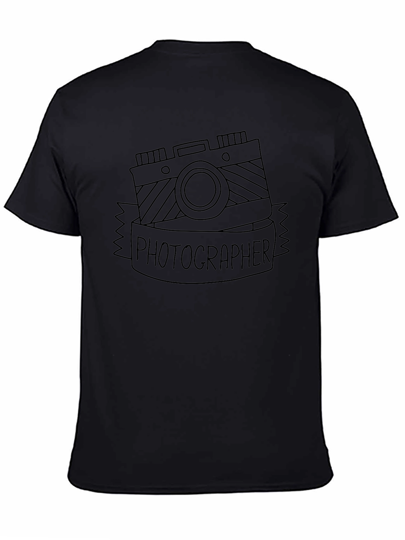 Photographer Camera Graphic Black T-Shirt