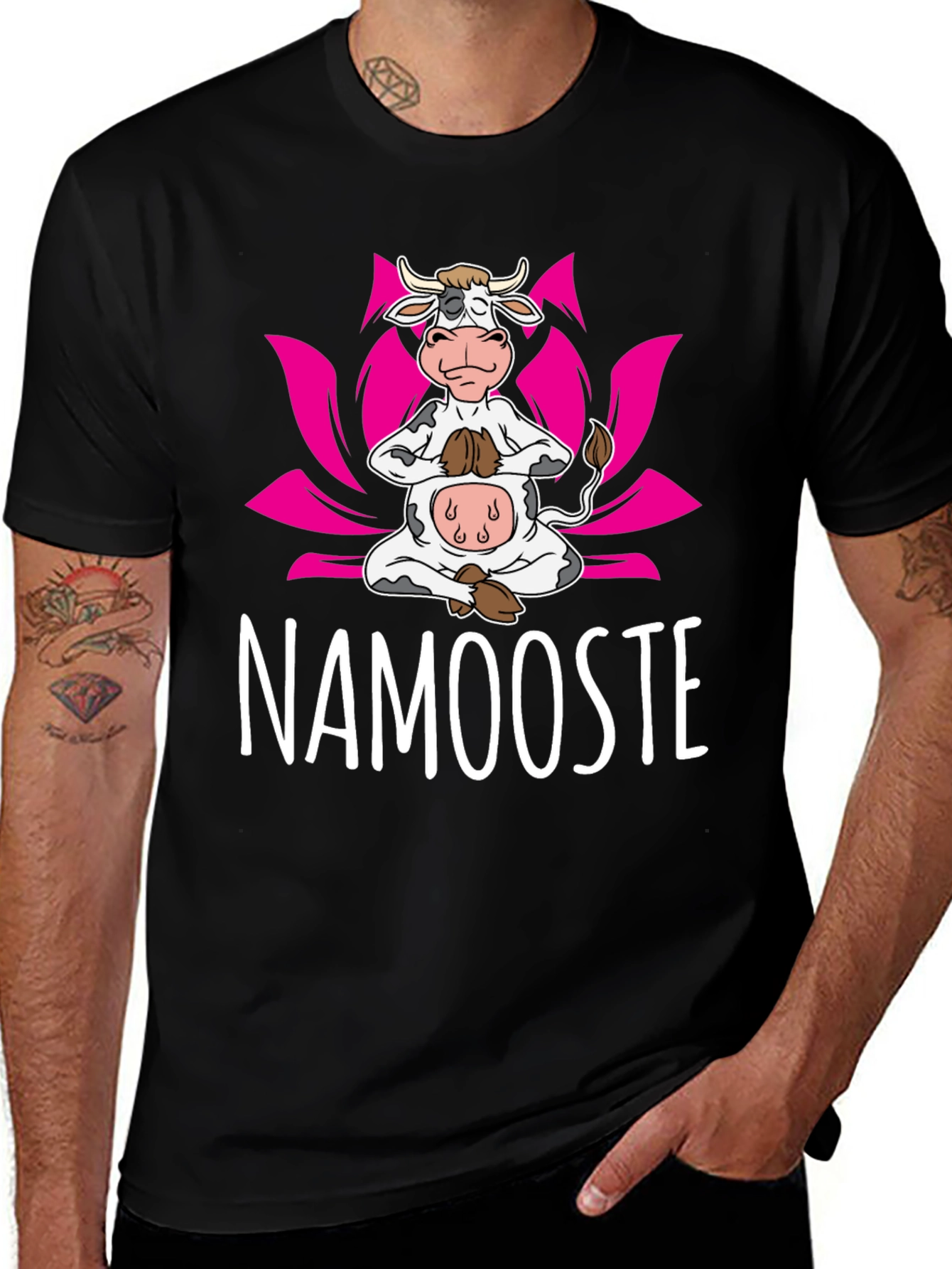 Namooste Cow T-Shirt: Yoga Humor Tee
